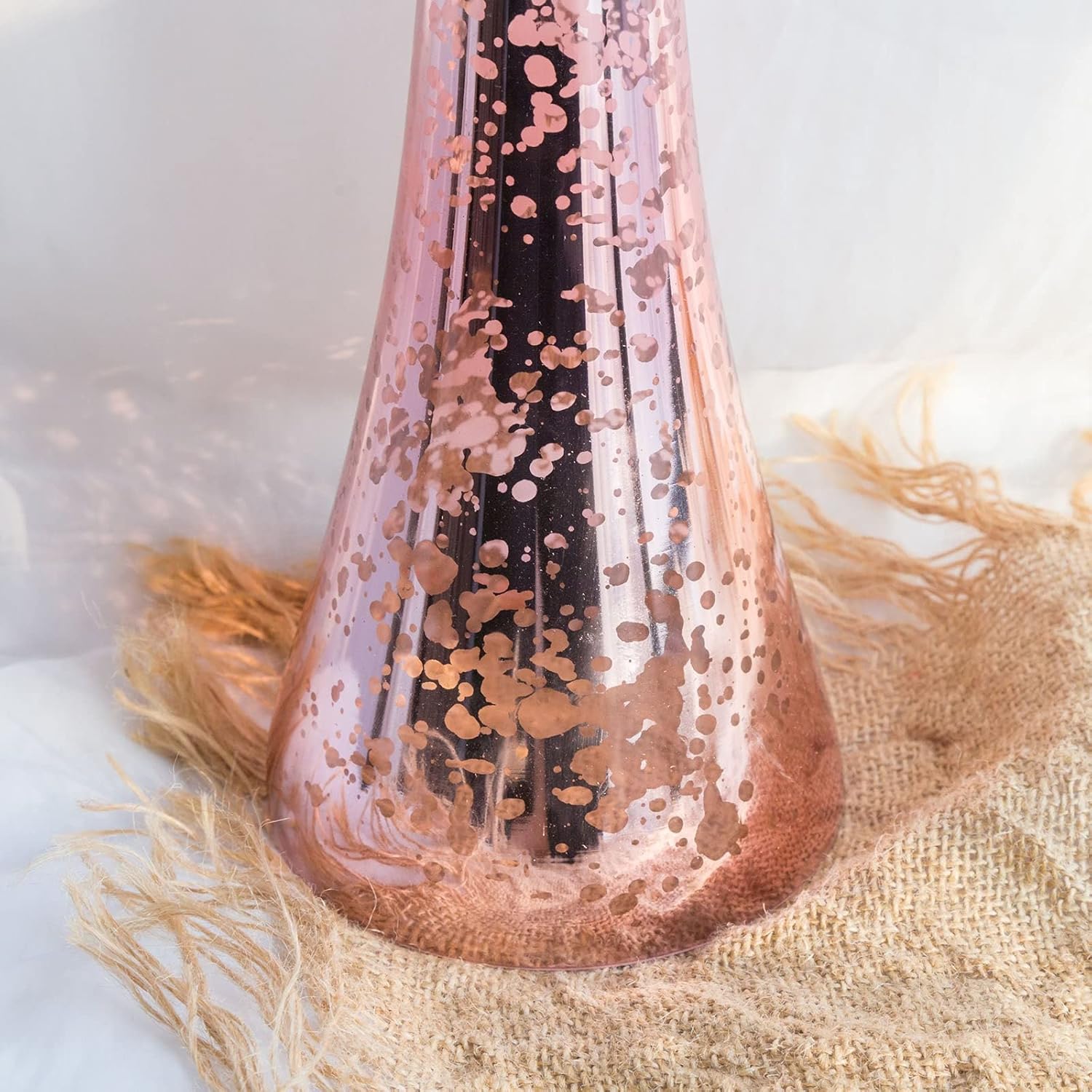 Efavormart – Paquete de 2 jarrones de vidrio reversibles de mercurio champán de 24 pulgadas de alto para decoración de bodas