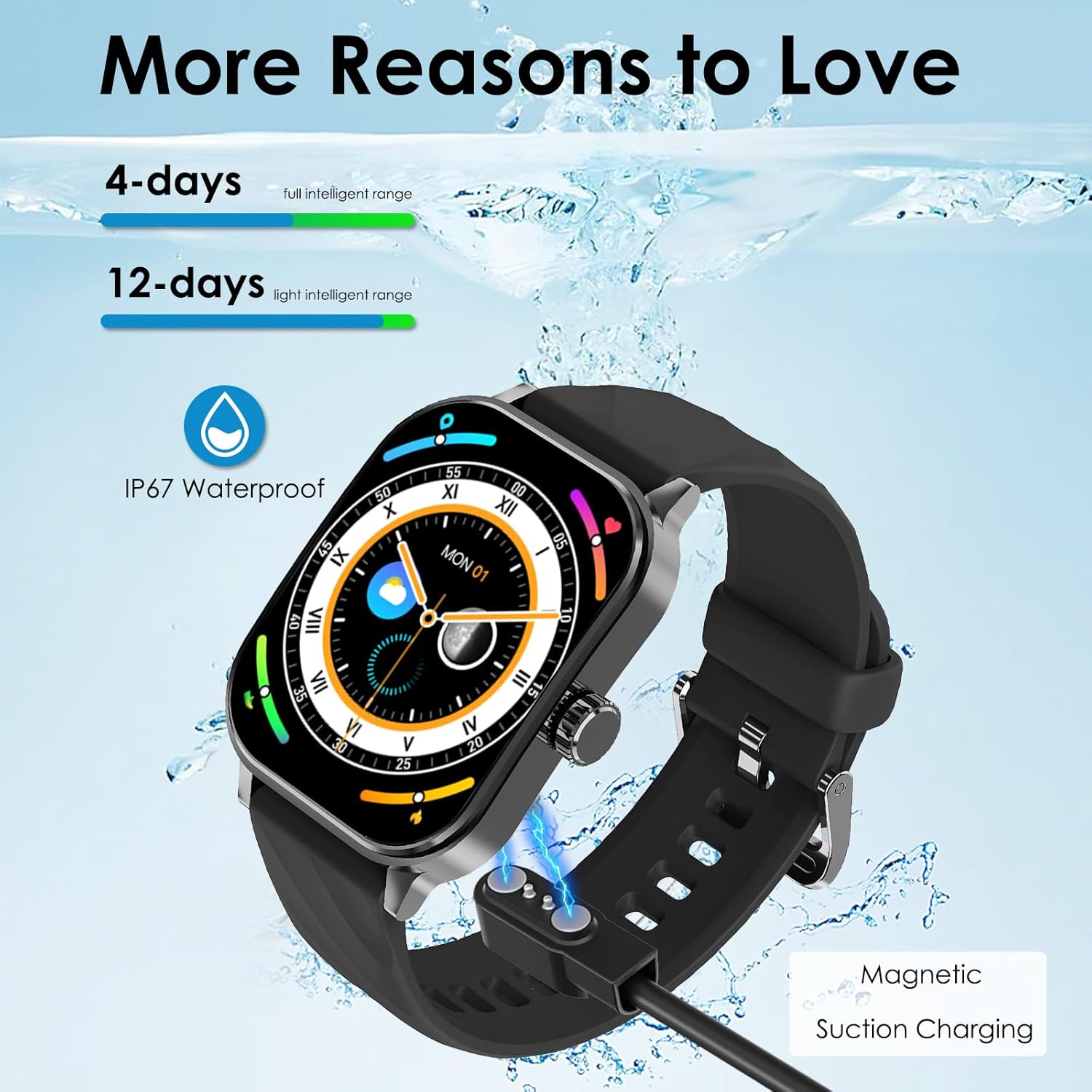 YYKY Relojes inteligentes para hombres y mujeres con llamada Bluetooth, rastreador de actividad física con frecuencia cardíaca, monitor de sueño,