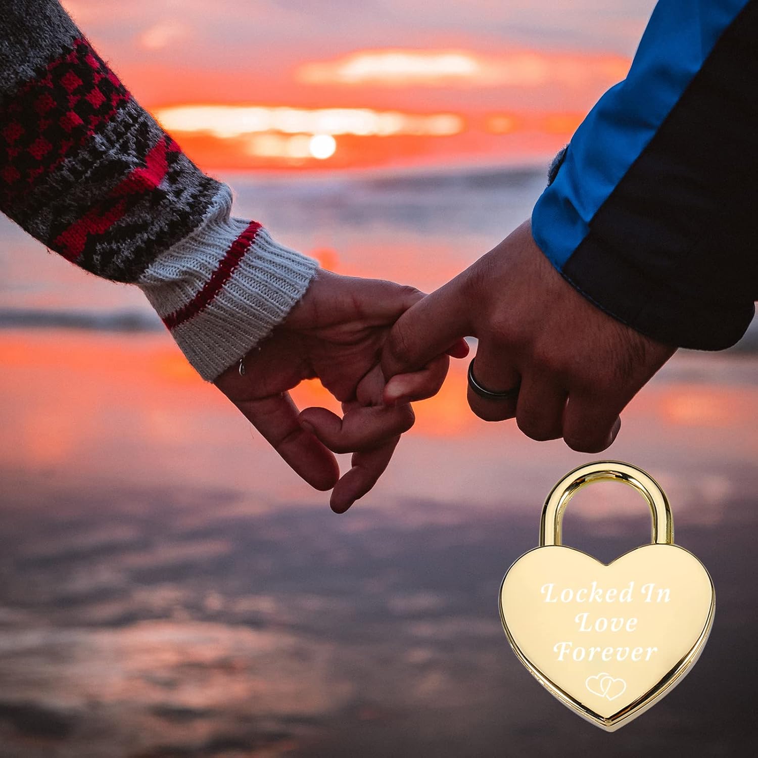 Candado de corazón para el día de San Valentín, regalo para novio, novia, amor, recuerdo para pareja, aniversario, candado de corazón grabado para