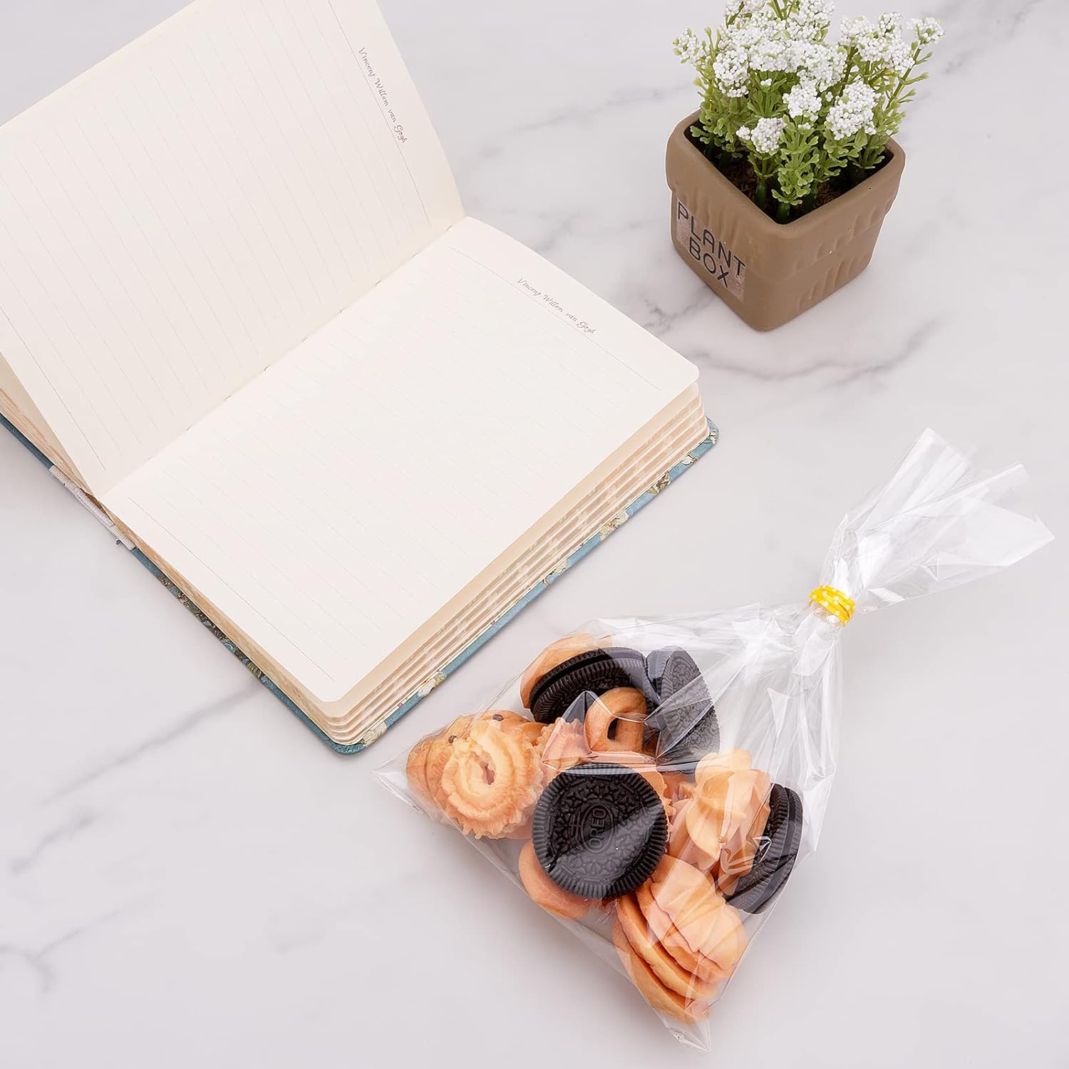 Awpeye 100 bolsas transparentes de celofán de celofán de 6 x 10 pulgadas, buenas para pasteles, panadería, galletas, dulces, postres, palomitas de