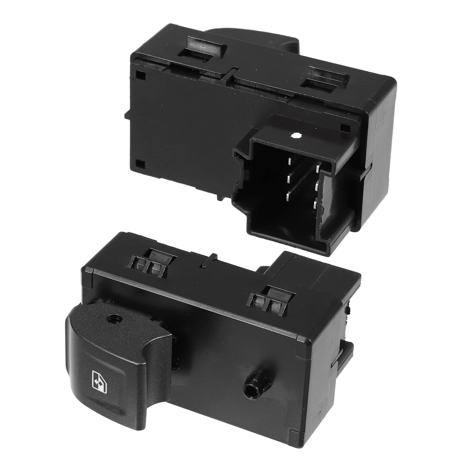 X AUTOHAUX Interruptor de ventana de puerta lateral trasera izquierda derecha para Chevrolet Colorado 2015-2022 23436335 plástico metal negro 1 unids