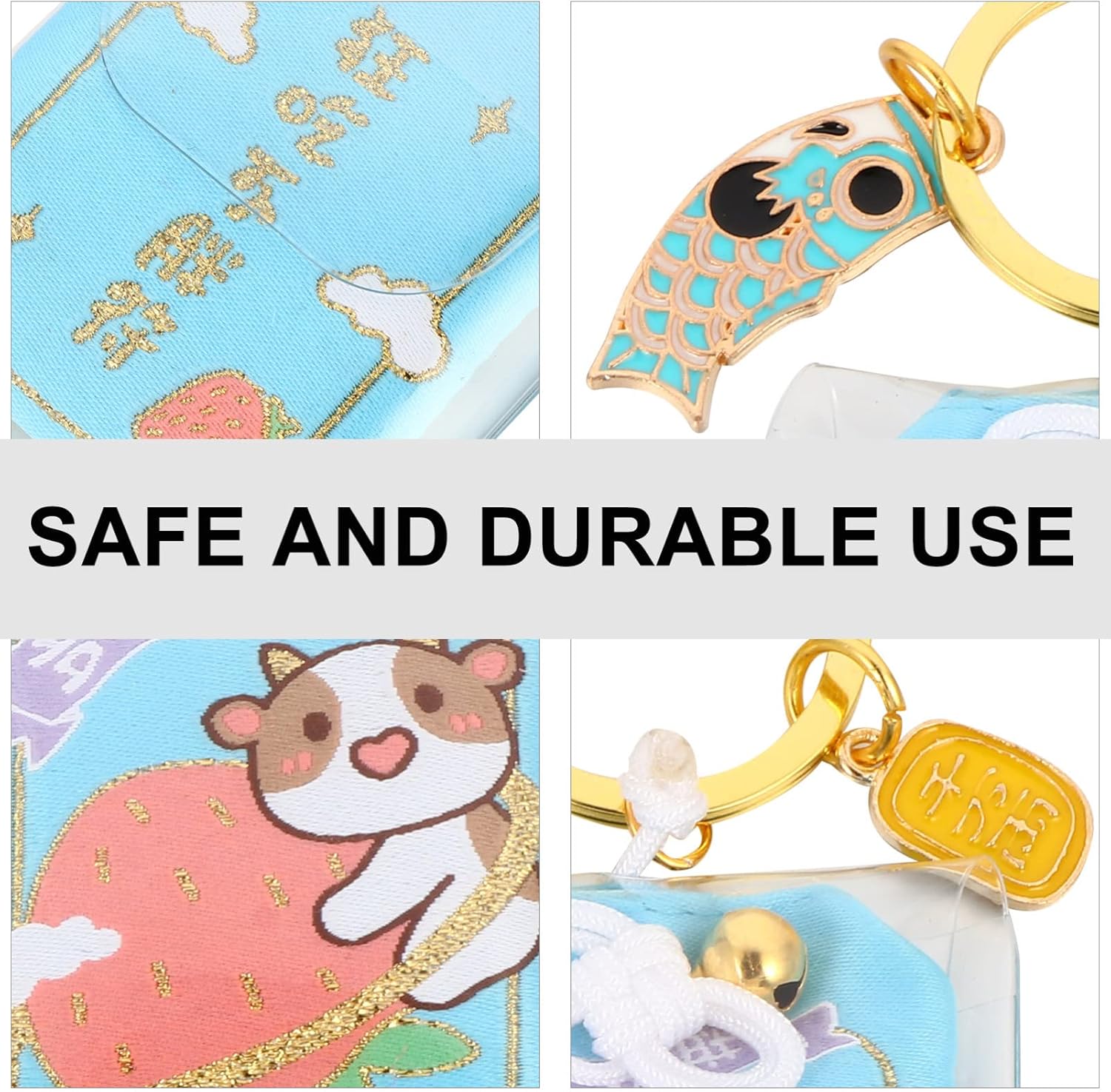 SOIMISS 2 dijes japoneses de Omamori de buena suerte, amuleto japonés, amamori de buena suerte, santuario japonés de la suerte