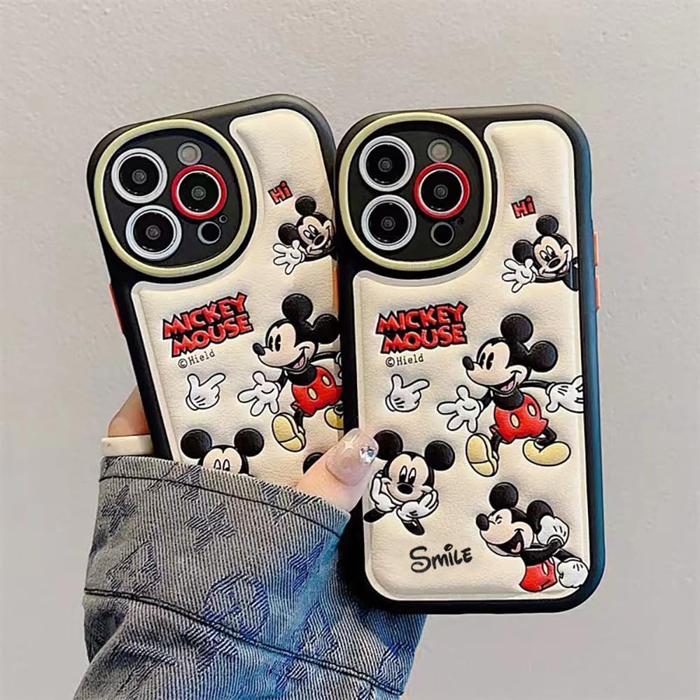Funda compatible con iPhone 15 Pro de 6.1 pulgadas, funda Kawaii de piel TPU para teléfono con dibujos animados, goma suave a prueba de golpes,