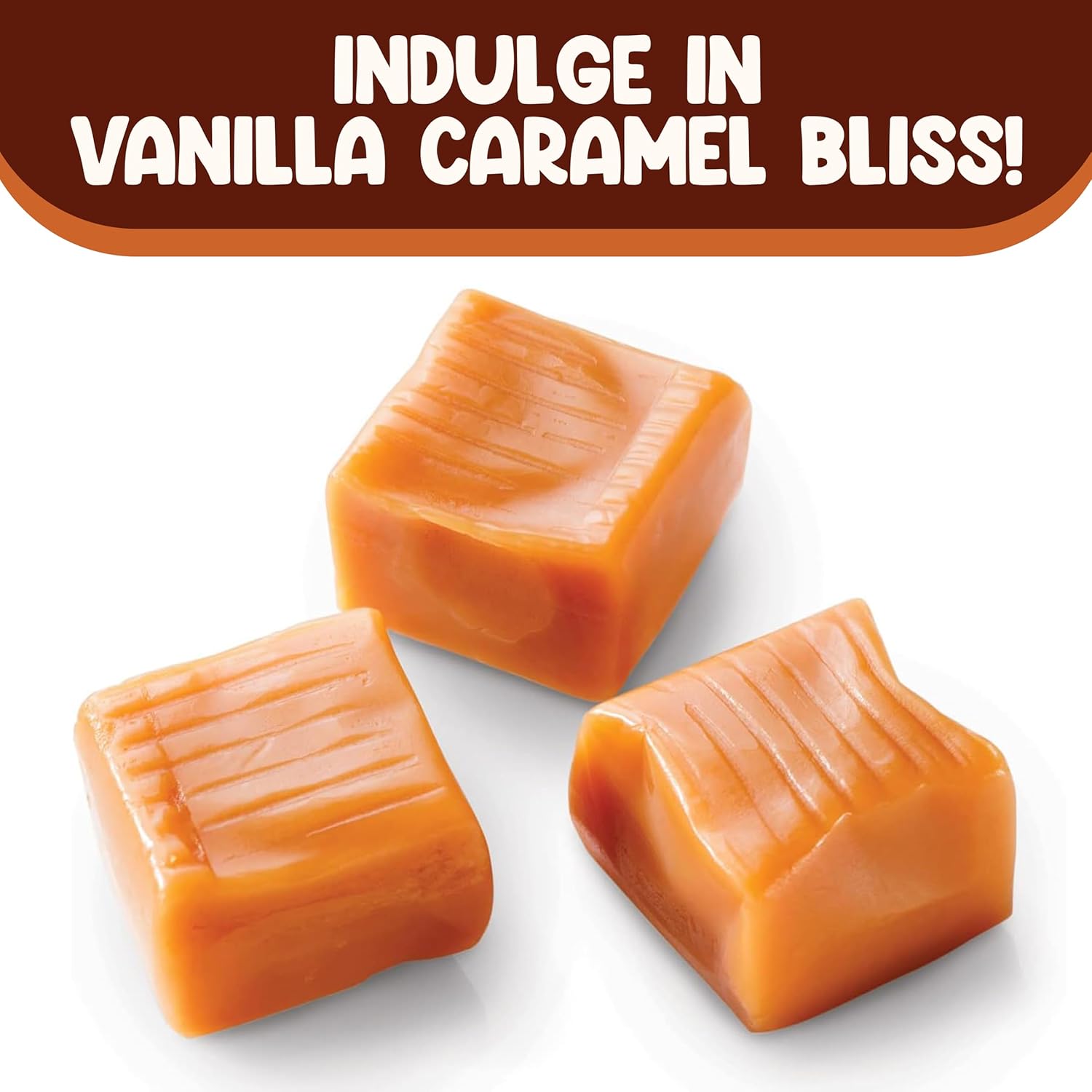 Caramelos cuadrados de caramelo de vainilla envueltos individualmente, 5 libras aproximadamente 350 caramelos derretidos, dulces de Navidad,
