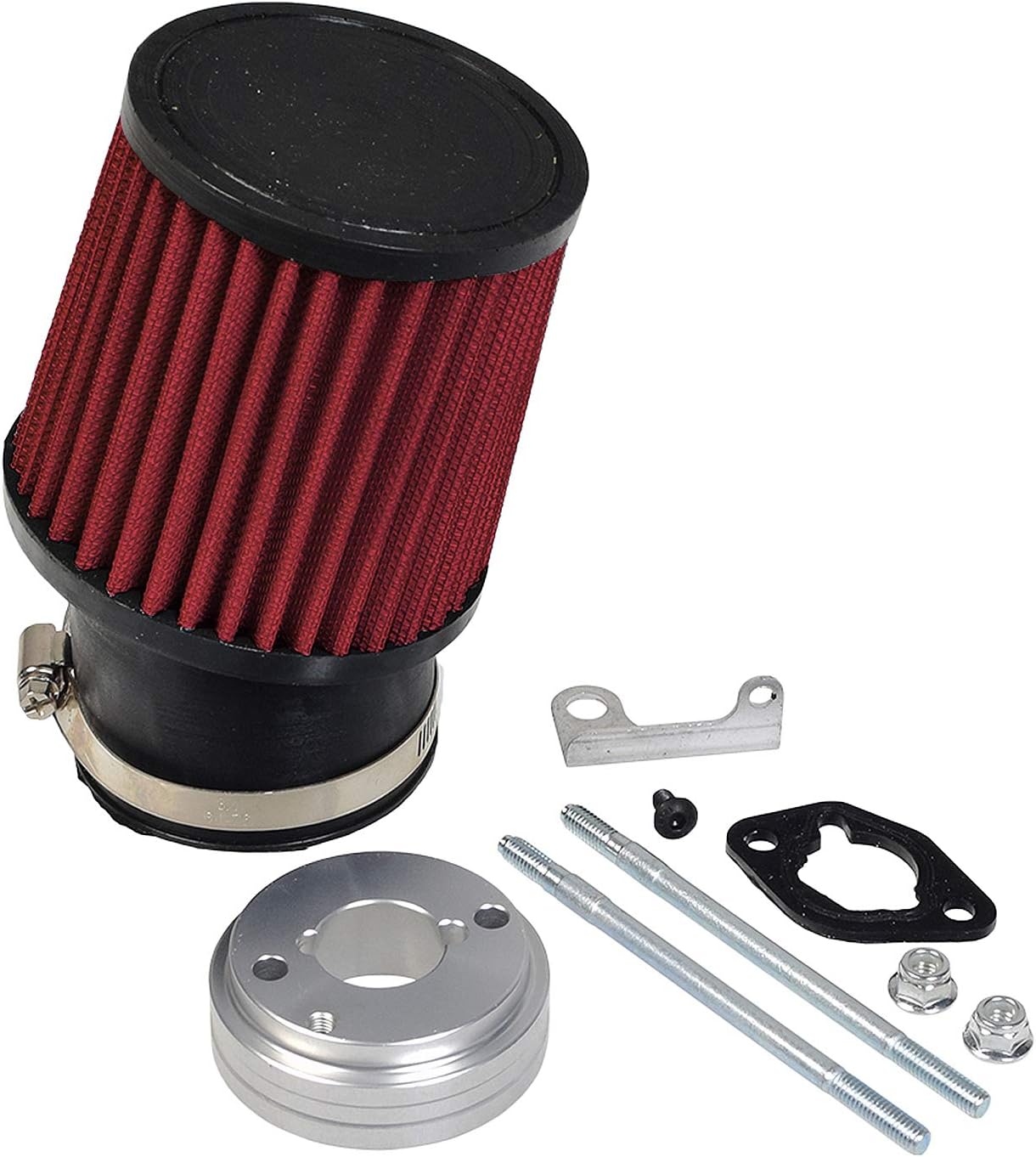 AlveyTech Kit de admisión de filtro de aire de alto rendimiento compatible con Coleman BT200X y CT200U 212cc Mini Bike – Limpiador de aire del