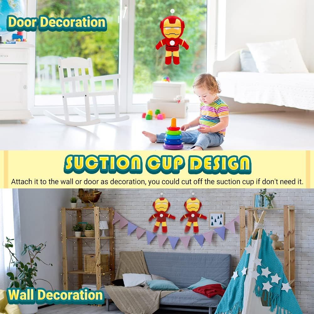 Juguete de peluche de héroe, muñecas de peluche de héroe, decoración de puerta de héroe de 11 pulgadas, regalo para niños y niñas (amarillo)