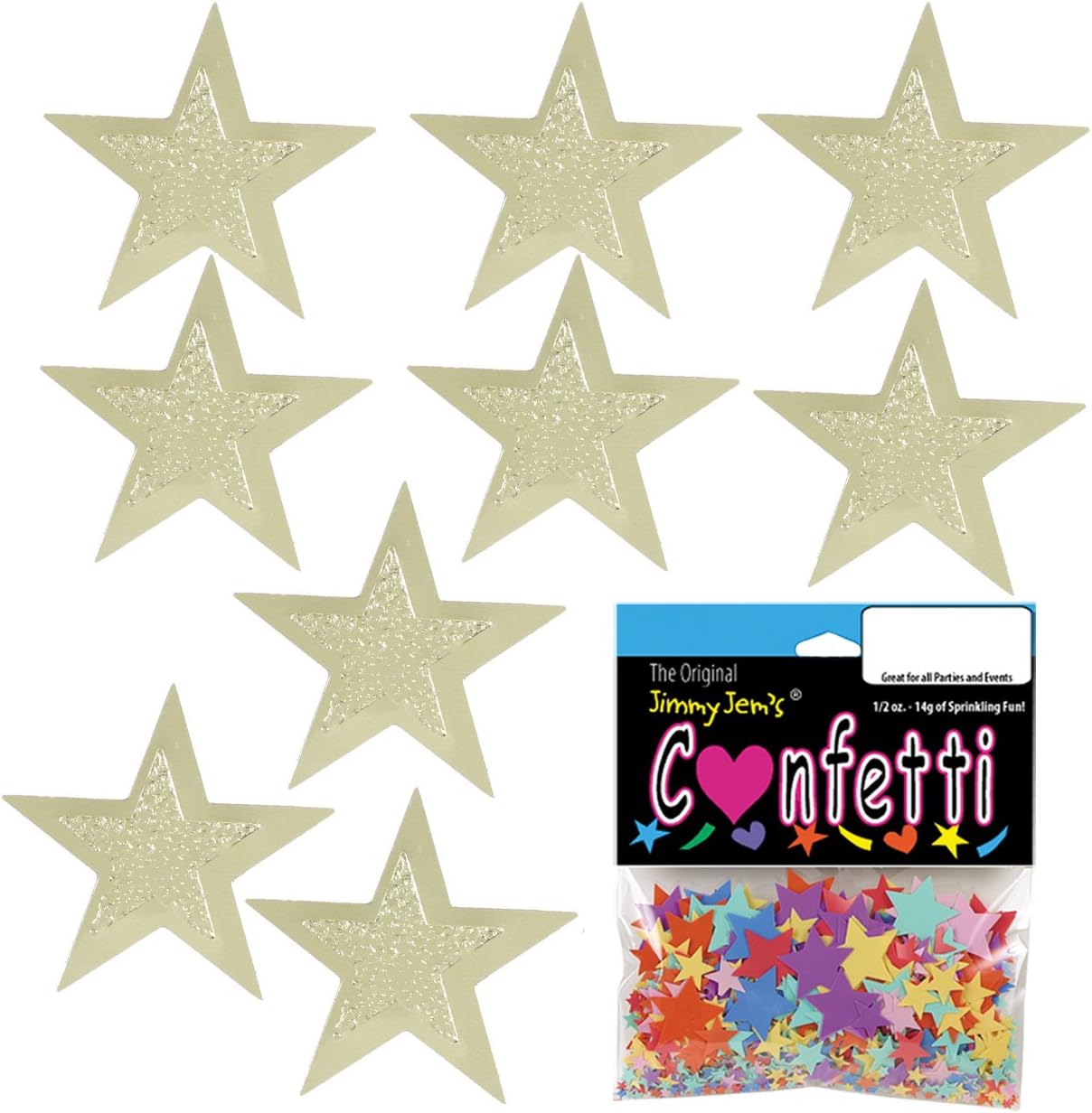 Confetti Star 1 14″ Gold – 4 bolsas de media onza (2 onzas) #9529 Q02