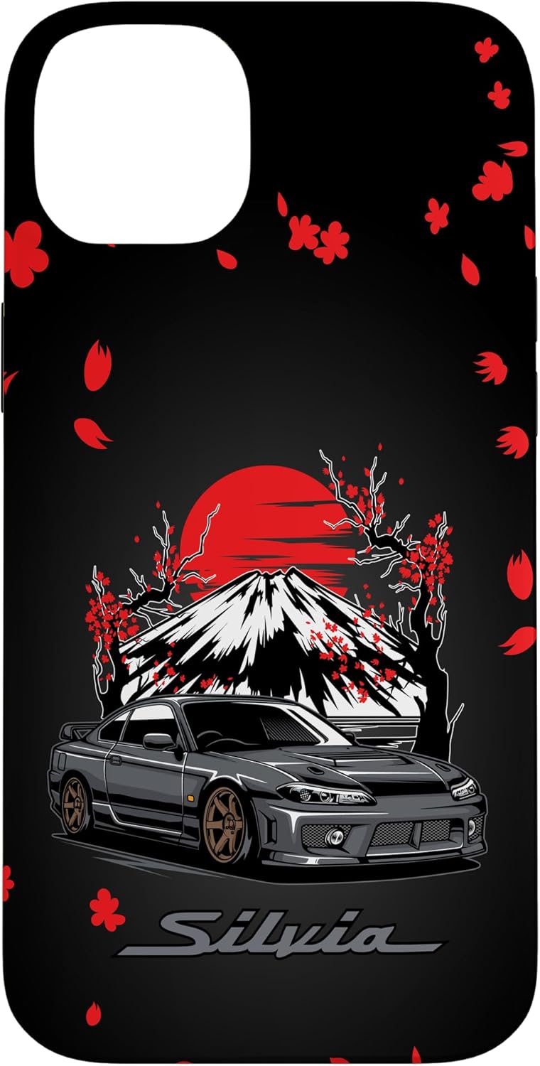Carcasa gráfica Silvia para iPhone 14 Plus JDM con diseño de flor de cerezo