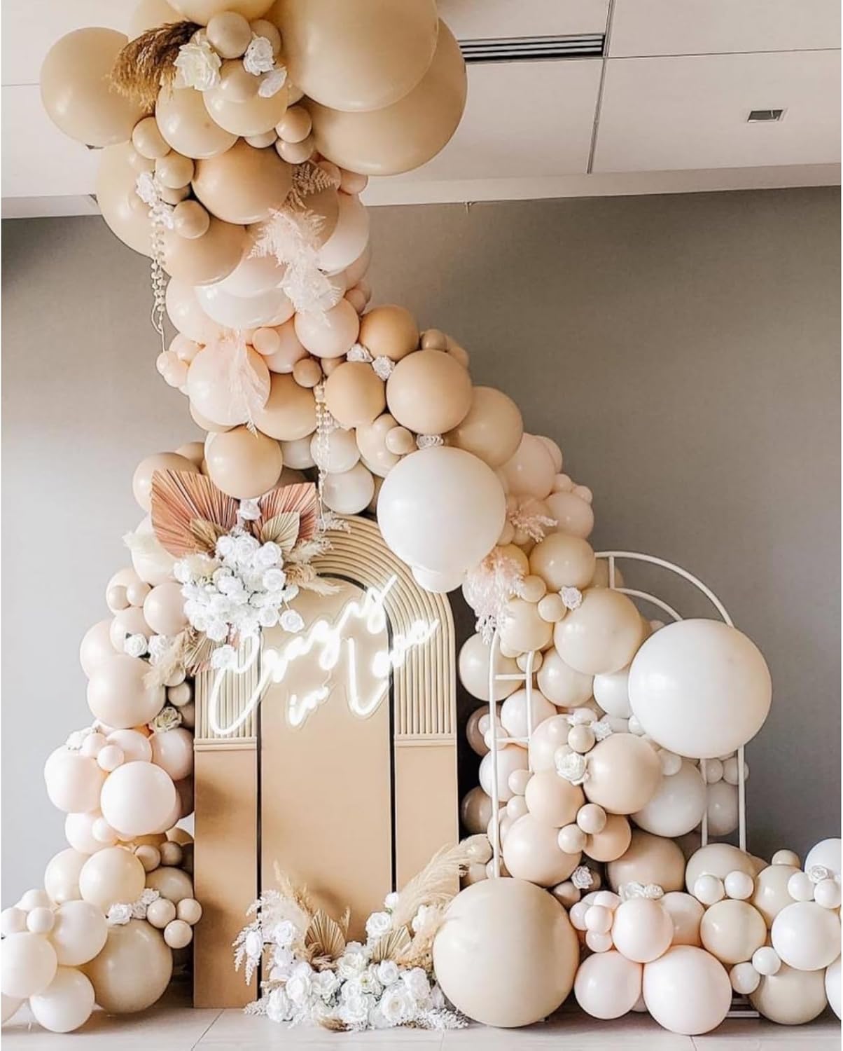 Tan Balloons Double Stuffed Nude Brown Balloons Garland Apricot Balloons Different Sizes Neutral Balloon Arch Kit for Teddy Bear Baby Showers
