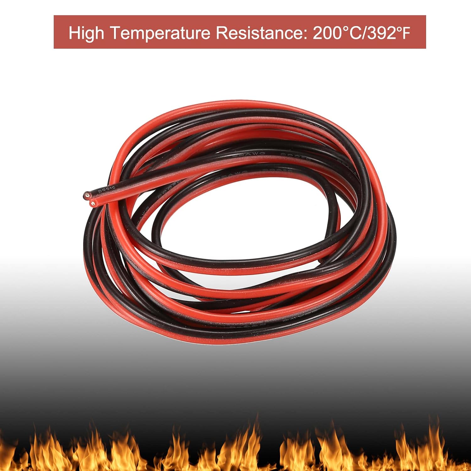 MECCANIXITY Alambre de calibre 22, 2 conductores, alambre de silicona paralelo de 22 AWG, alambre eléctrico de cobre estañado de 4.9 ft5 pies para