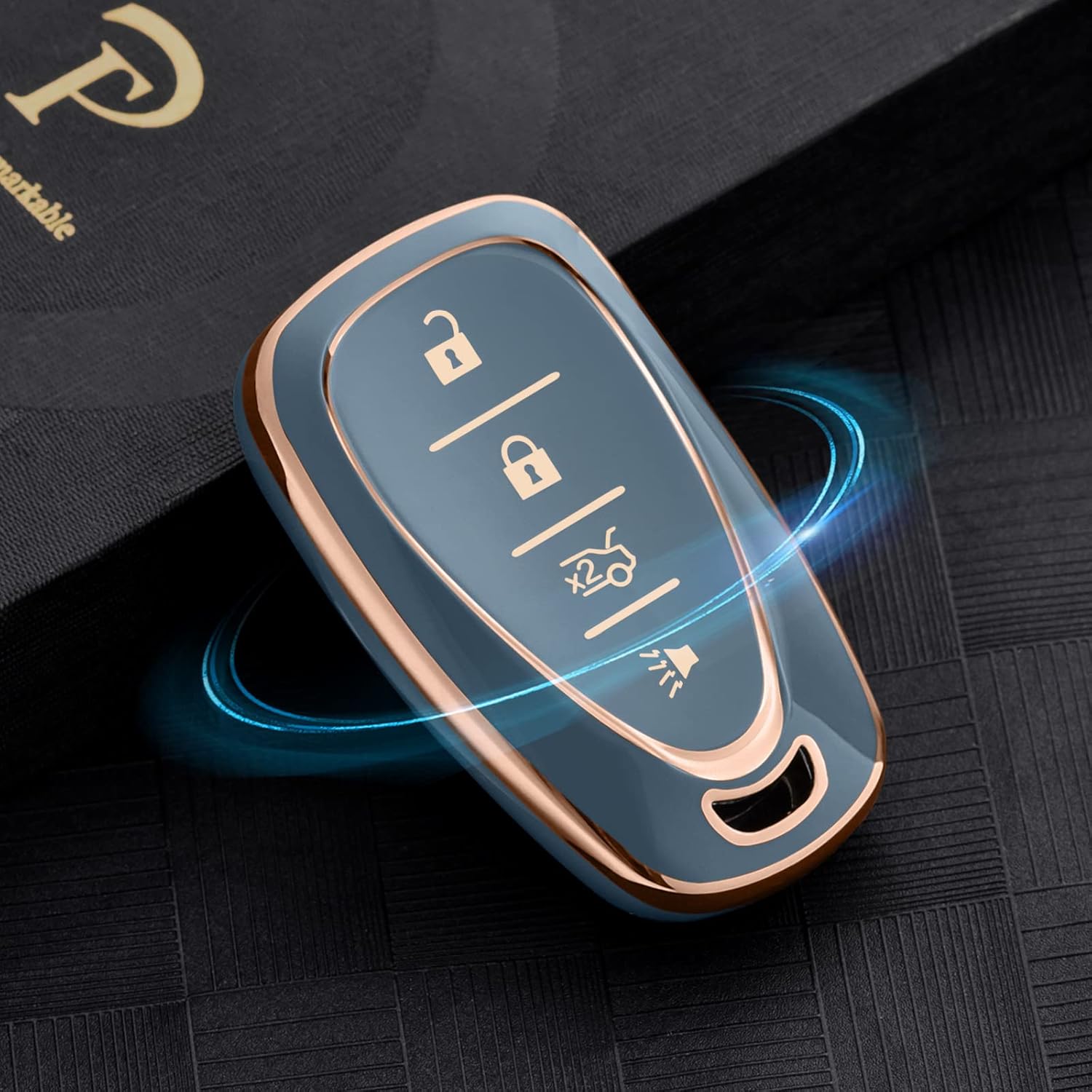 ELOHEI para Chevy funda de llavero cubierta de TPU protector titular para Chevrolet 2020, 2019, 2018, 2017, 2016 Chevy Malibu Camaro Cruze Traverse