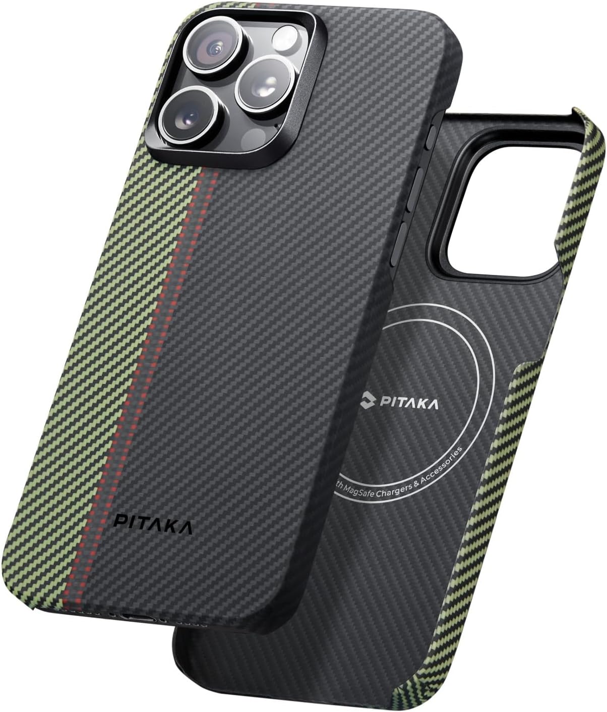 pitaka Funda para iPhone 15 Pro compatible con MagSafe, funda delgada y ligera para iPhone 15 Pro de 6.1 pulgadas con una sensación táctil sin