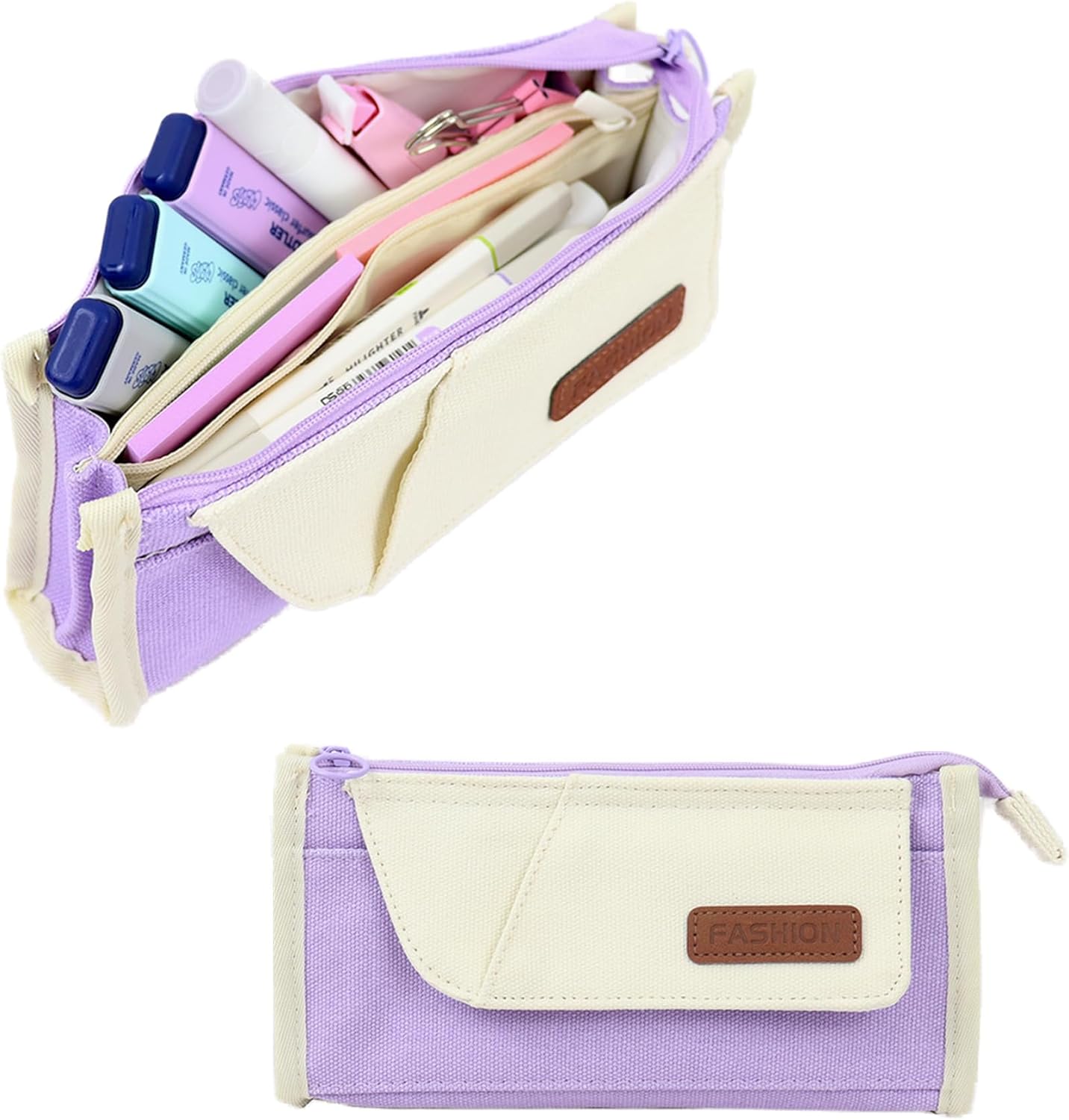 Estuche pequeño y lindo para lápices, estuche estético para niñas y niños, suministros universitarios, organizador de marcadores, regalo de regreso