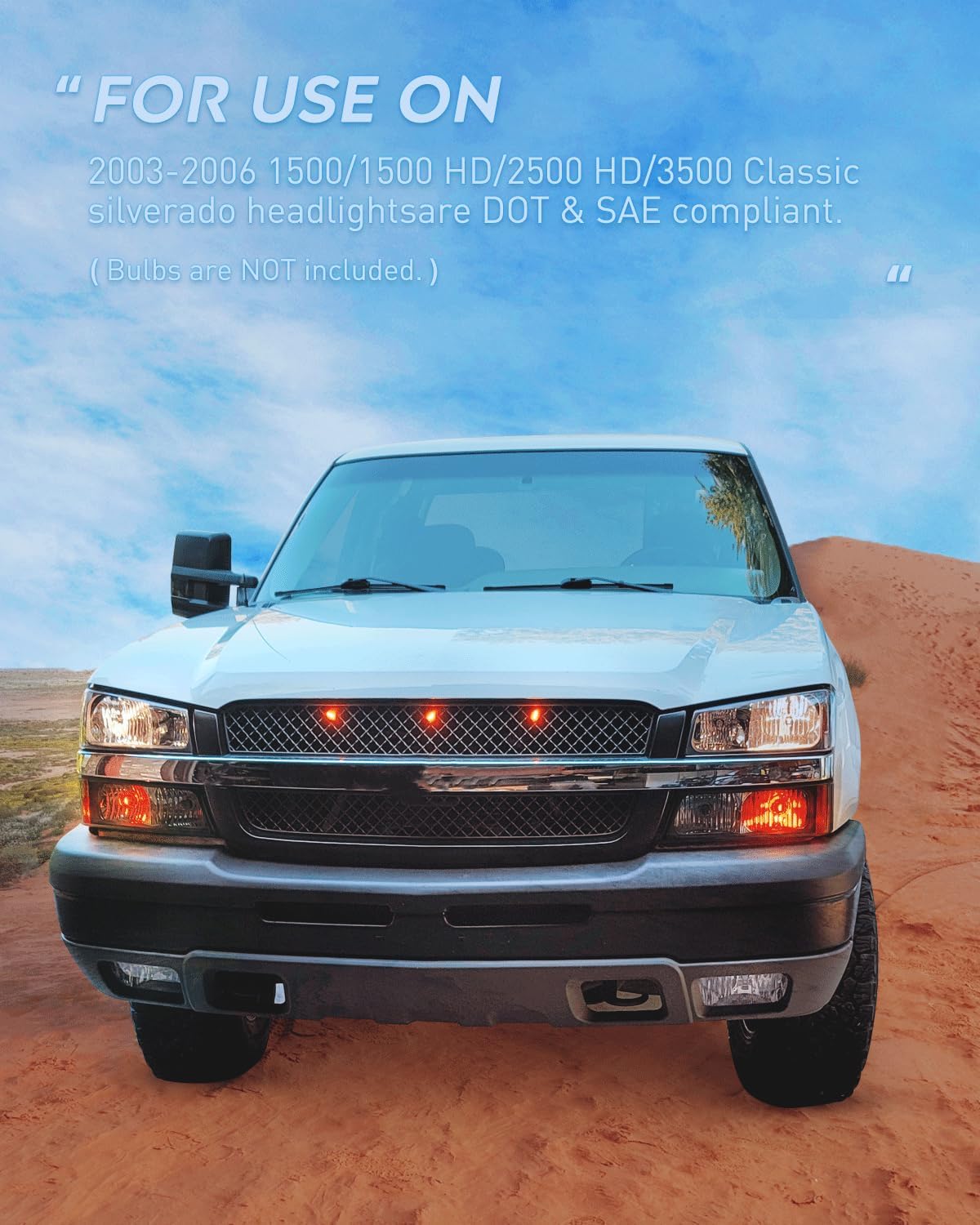 Nilight Conjunto de faros delanteros para Chevy Silverado Avalanche 1500 1500HD 2500 2500HD 3500 Chevrolet Pickup 2003 2004 2005 2005 2006 Chevrolet