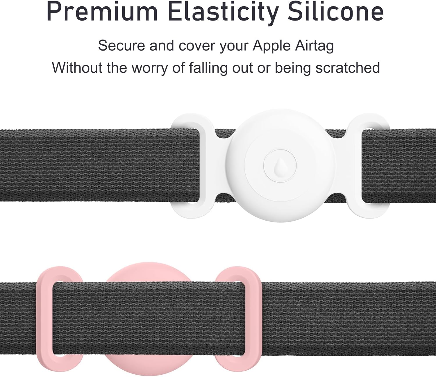 Soporte para Airtag para collar de perro Apple Airtag para rastreador de perros, paquete de 2 accesorios de seguimiento GPS, funda de silicona