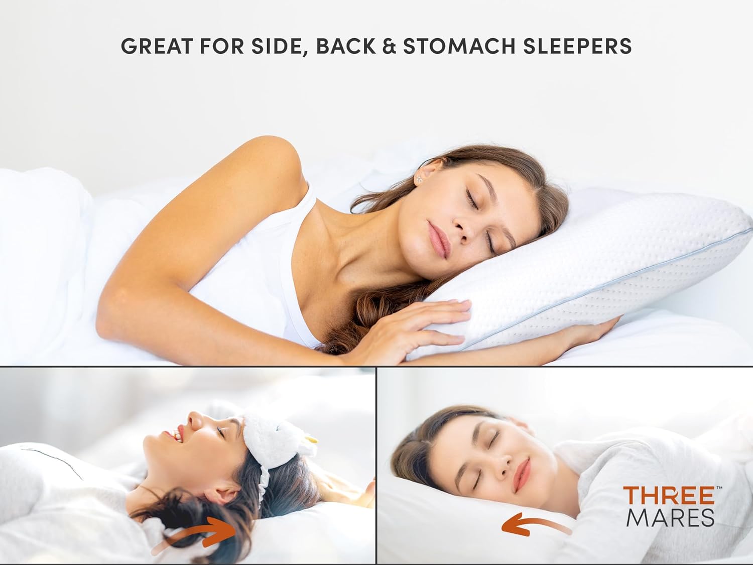 Almohada de espuma viscoelástica (24 x 15.8 x 5.1 pulgadas), almohada termorreguladora, almohada de apoyo de alta comodidad para dormir con funda