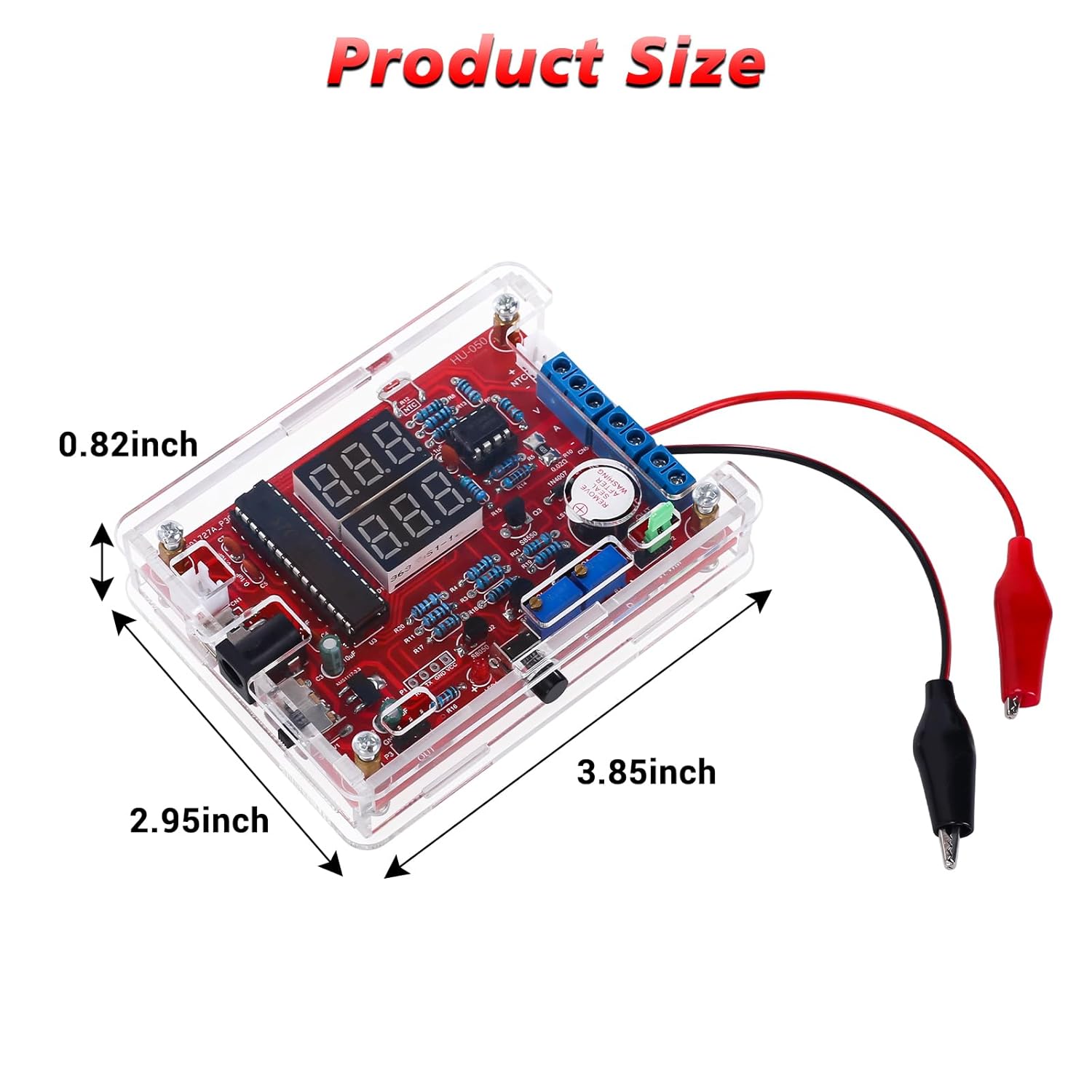 MiOYOOW Kit de práctica de soldadura, generador de señal ajustable PWM, probador de corriente de voltaje, kit de proyecto electrónico, pantalla LED,