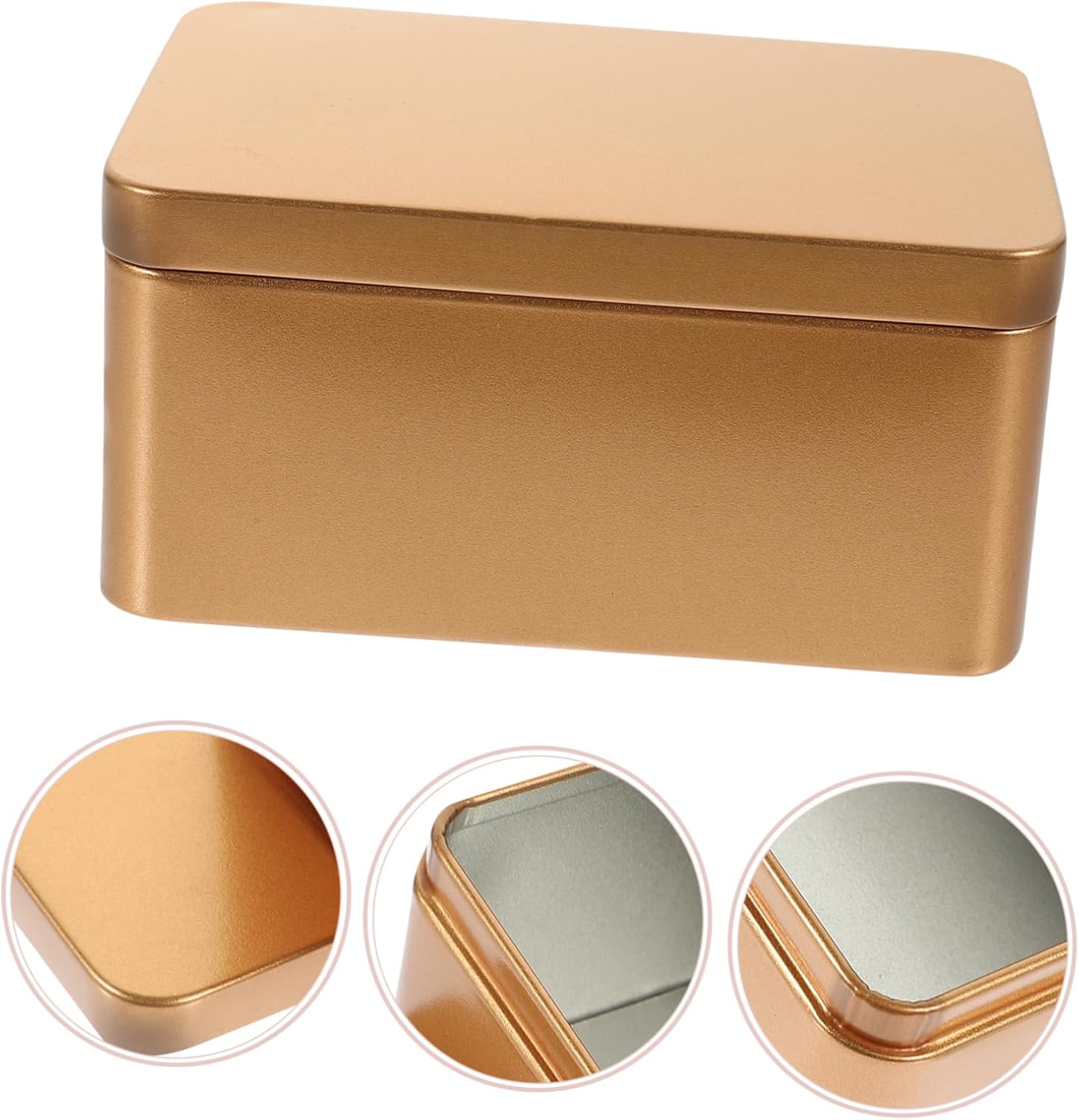 ABOOFAN Contenedor de condimentos para dulces, latas pequeñas para galletas con tapas para regalo, latas de galletas vacías con tapas, bolsas de té