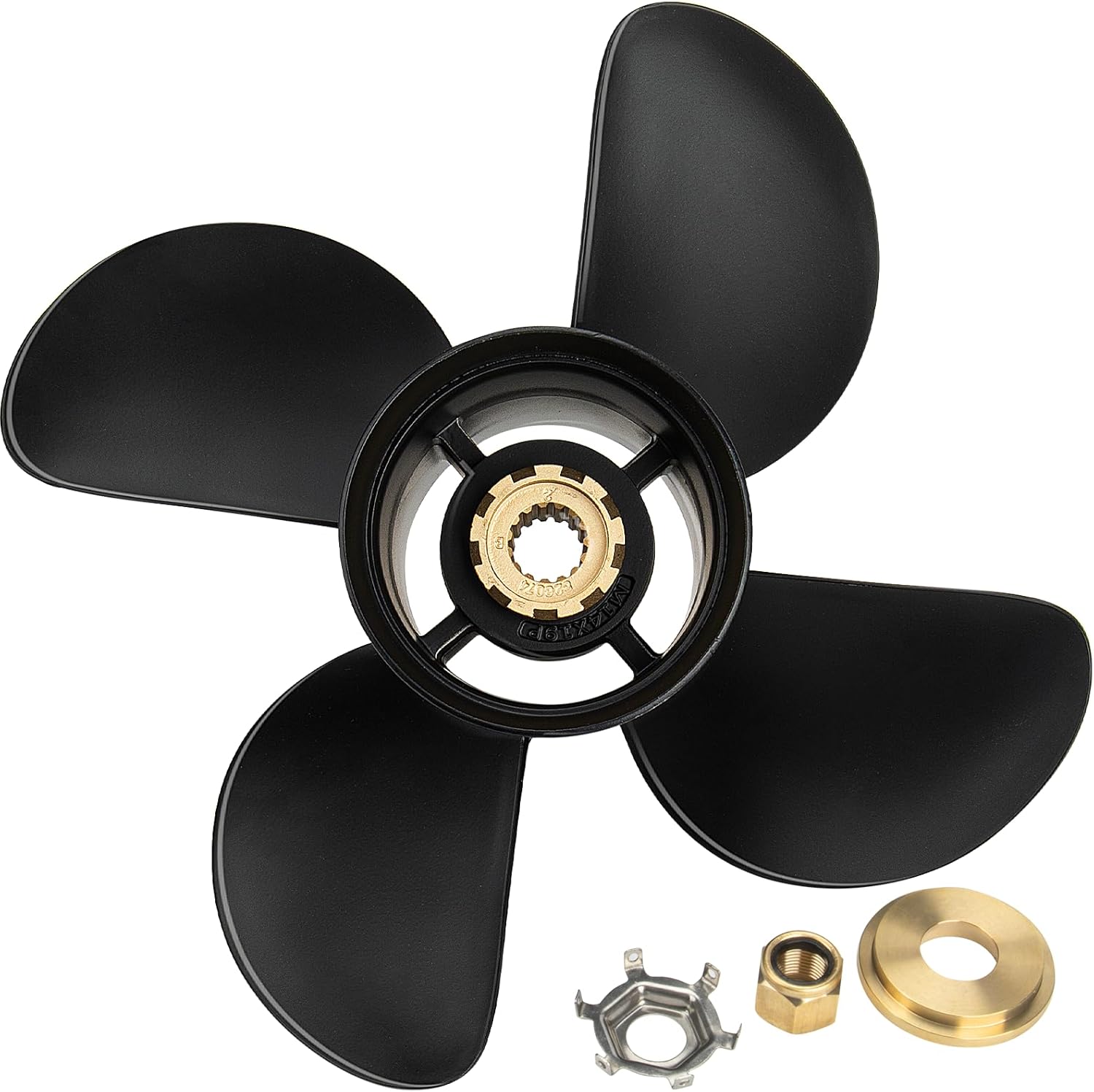 OEM 15 Spline Tooth Aluminum Boat Propeller fit MercuryMariner Outboard Motos135-300HP,Mercruiser Alpha One,Interchangable Hub Kits Included, Rh
