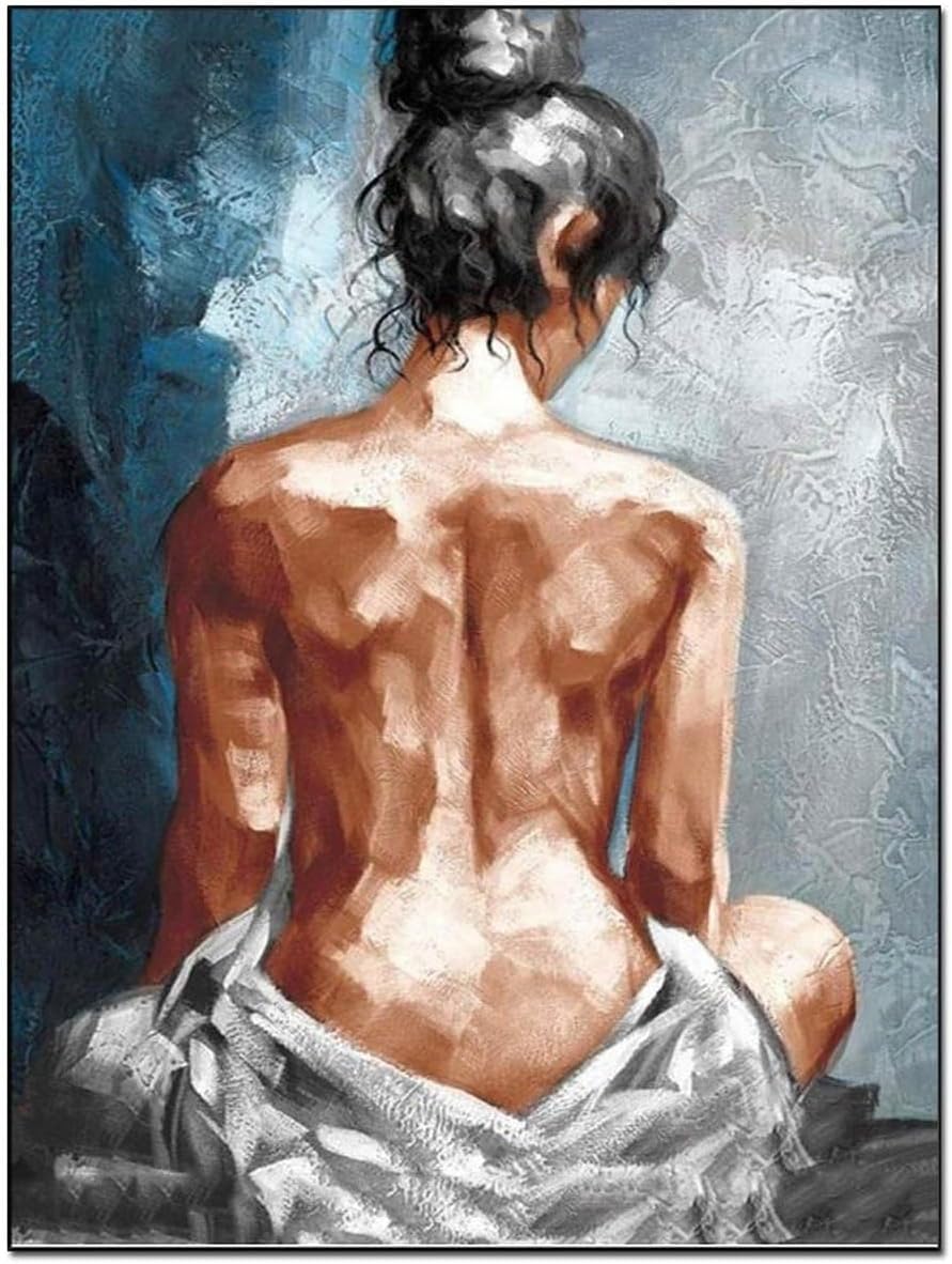 THAELY Póster de arte sexy en lienzo, arte para la pared, baño, dormitorio, decoración abstracta y sexy, mujer nude, decoración de pared, lienzo