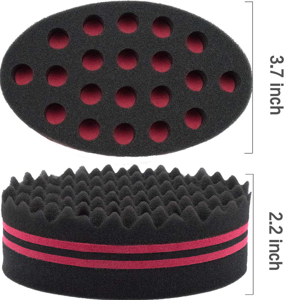 Cepillo de esponja para el cabello, agujeros grandes, rastas mágicas de peluquería con bloqueo de ondas afro para hombres y mujeres, herramienta de