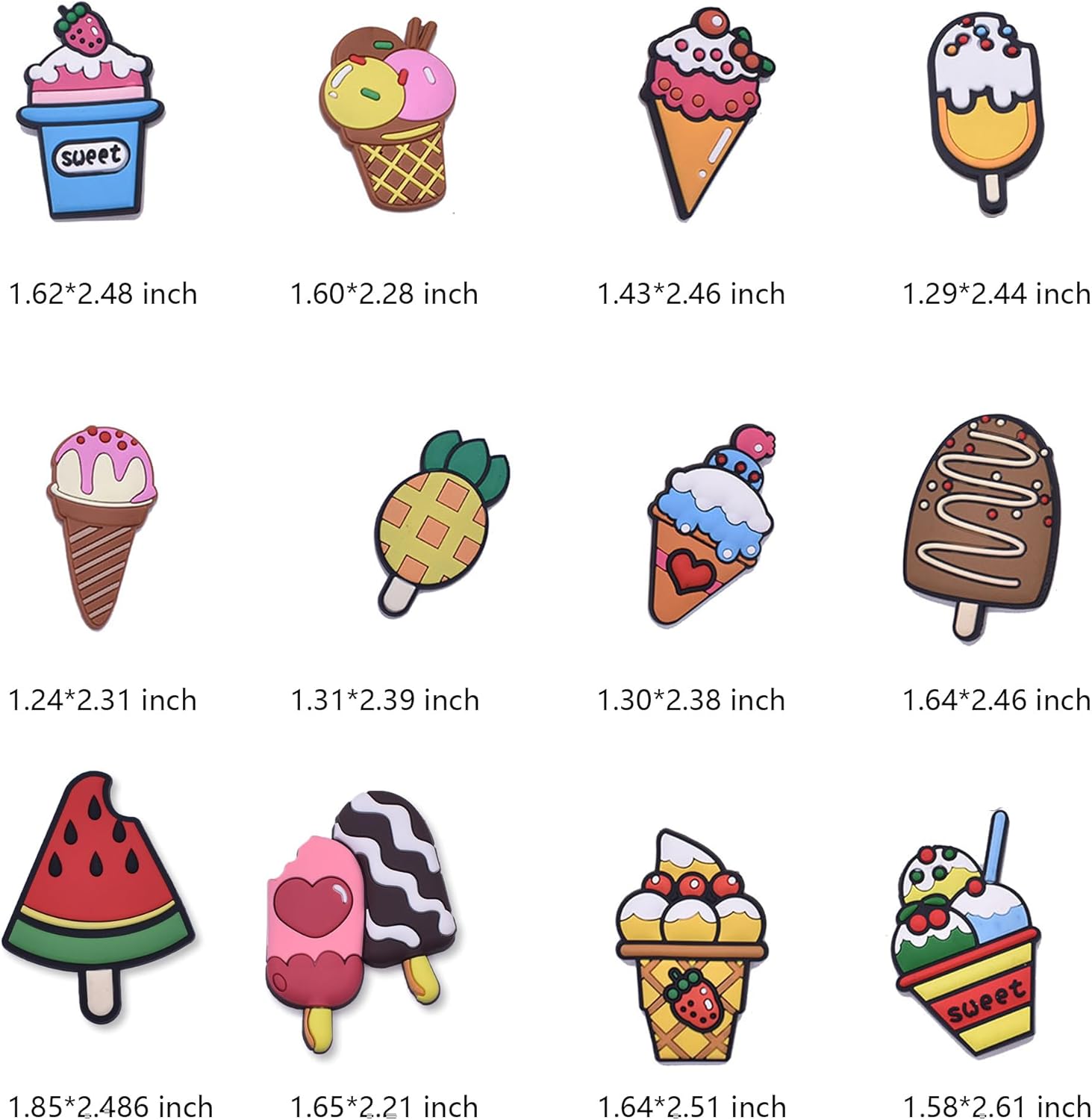 Imanes de frutas para nevera, helado, refrigerador, frutas, decoración del hogar, calcomanías para pizarra blanca, 24 piezas