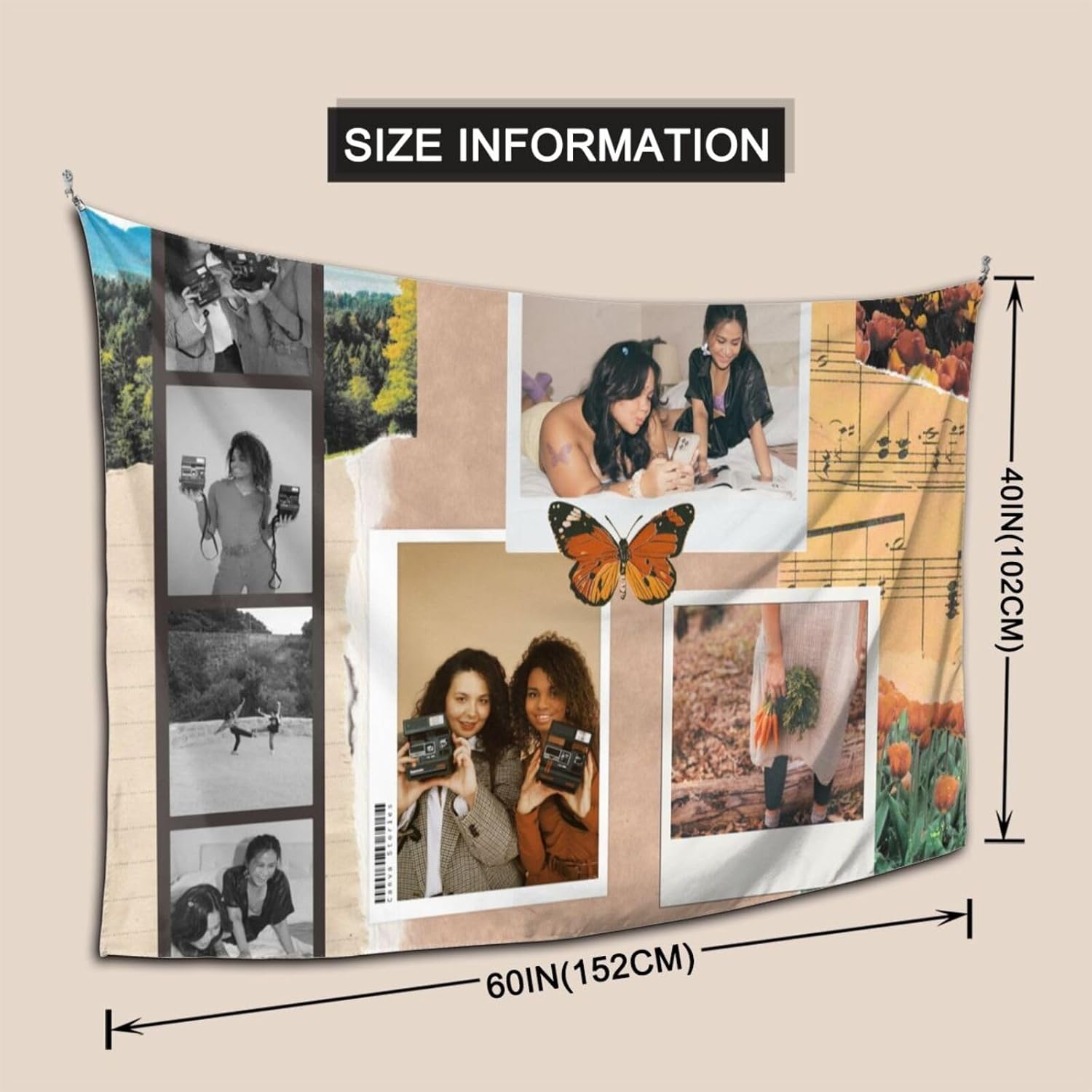 BHSHOH Tapiz de fotos personalizado, telón de fondo personalizado, manta para colgar en la pared, tapices para dormitorio, sala de estar, decoración