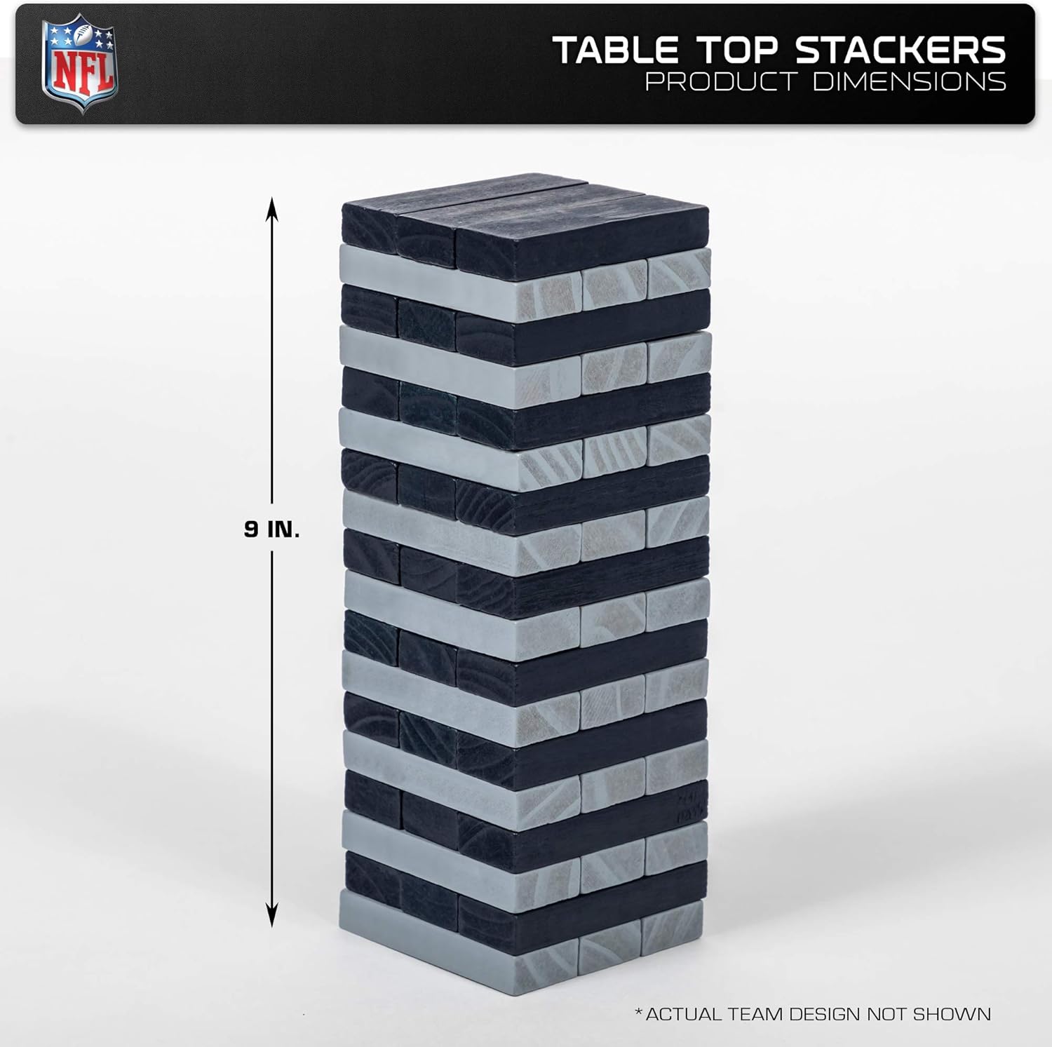 Wild Sports – Juego de apiladores de mesa de fútbol profesional de la NFL, regalo perfecto para los fanáticos del fútbol americano, juego de