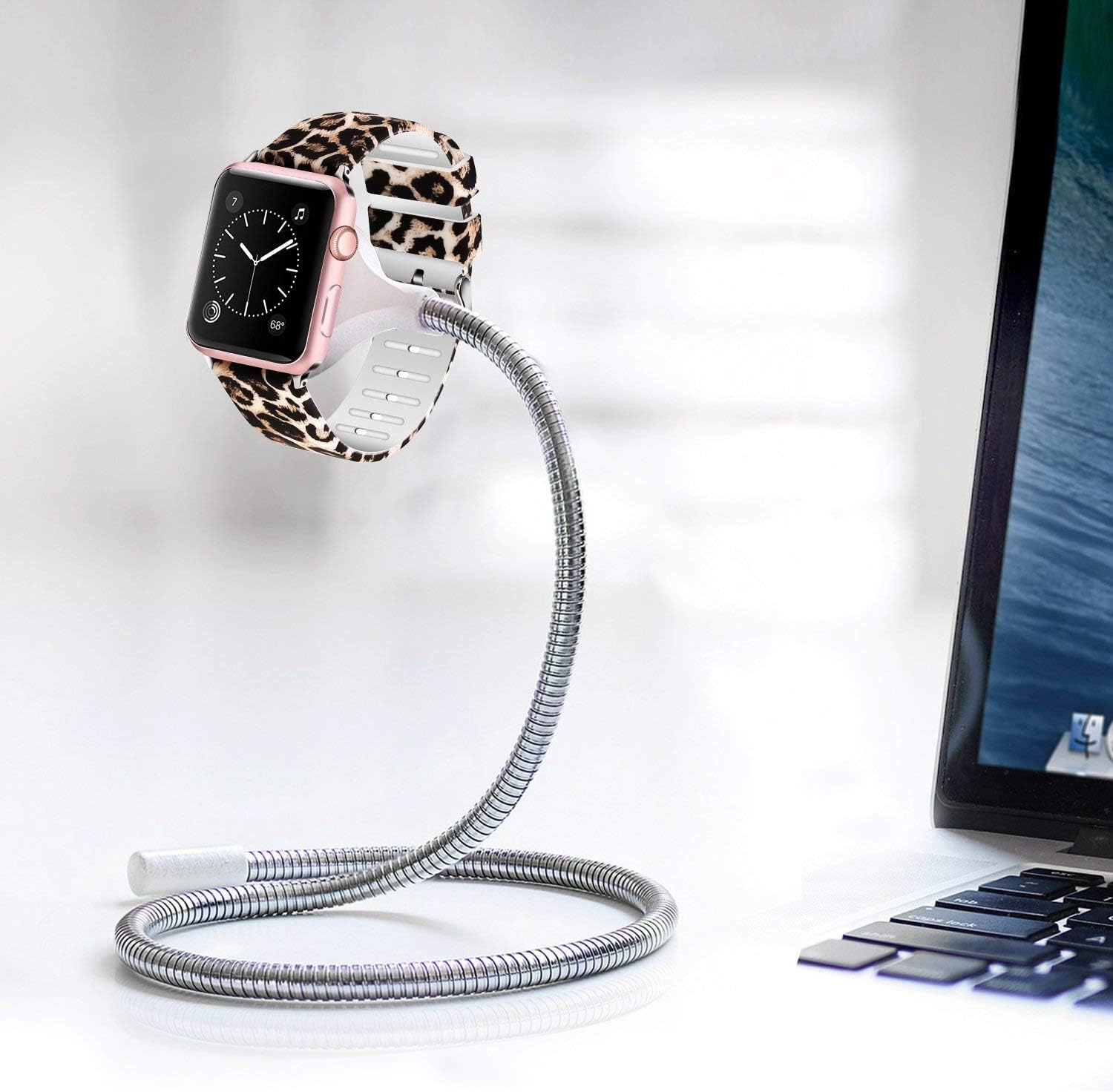 Correa de reloj de silicona compatible con Apple Watch Band de 1.496 in 1.575 in 1.614 in 1.654 in 1.732 in 1.772 in 1.929 in, correas deportivas de