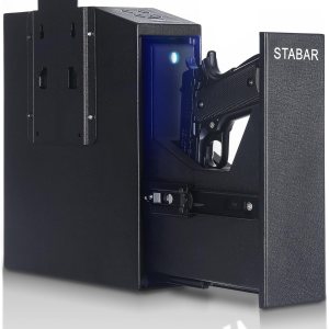 STABAR Caja fuerte para armas – Caja fuerte biométrica para pistola con huella digital, código PIN y entrada de llave, segura para pistola montada STABAR Caja fuerte para armas – Caja fuerte biométrica para pistola con huella digital, código PIN y entrada de llave, segura para pistola montada