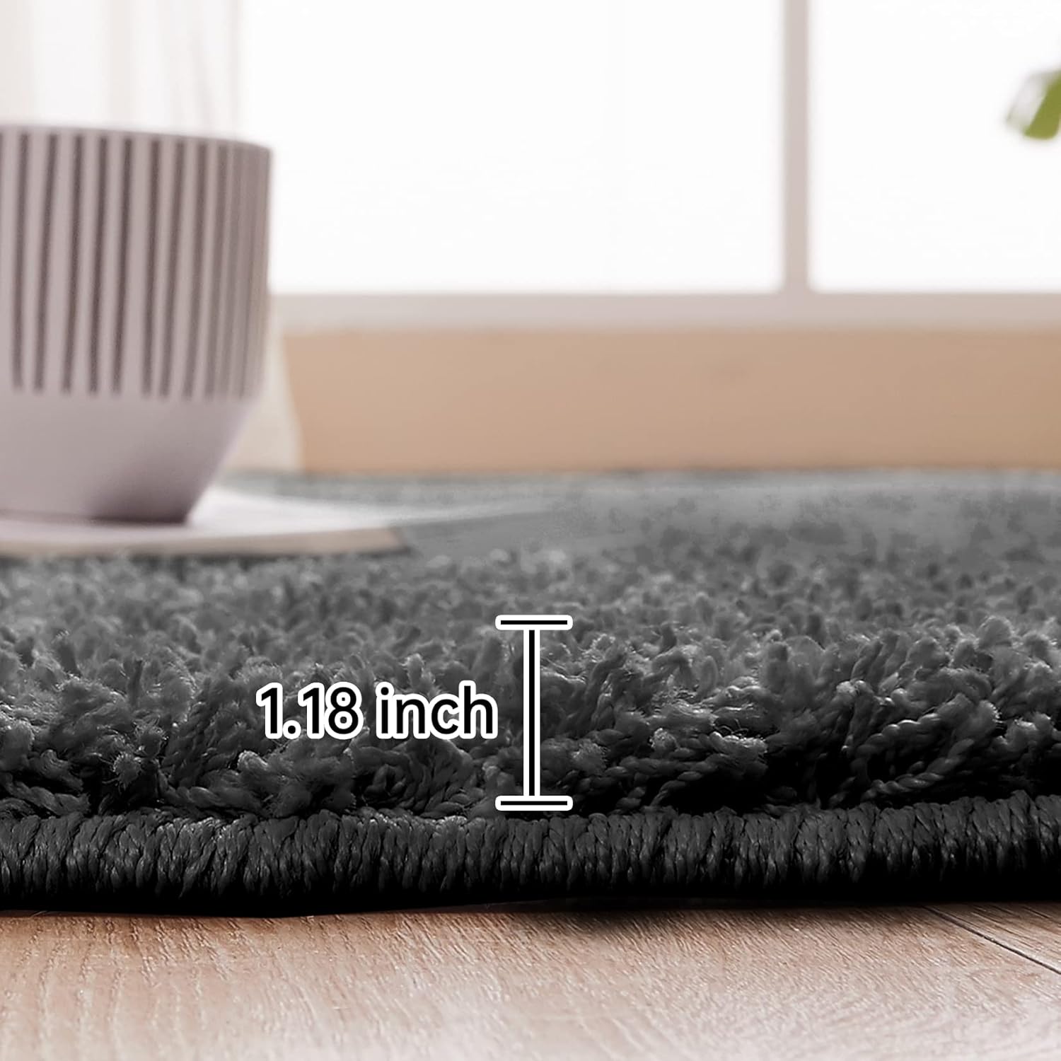 COZYLOOM Alfombra de área de 2 x 3 pies, suave y acogedora para interiores, alfombra de felpa peluda de primera calidad, antideslizante, no