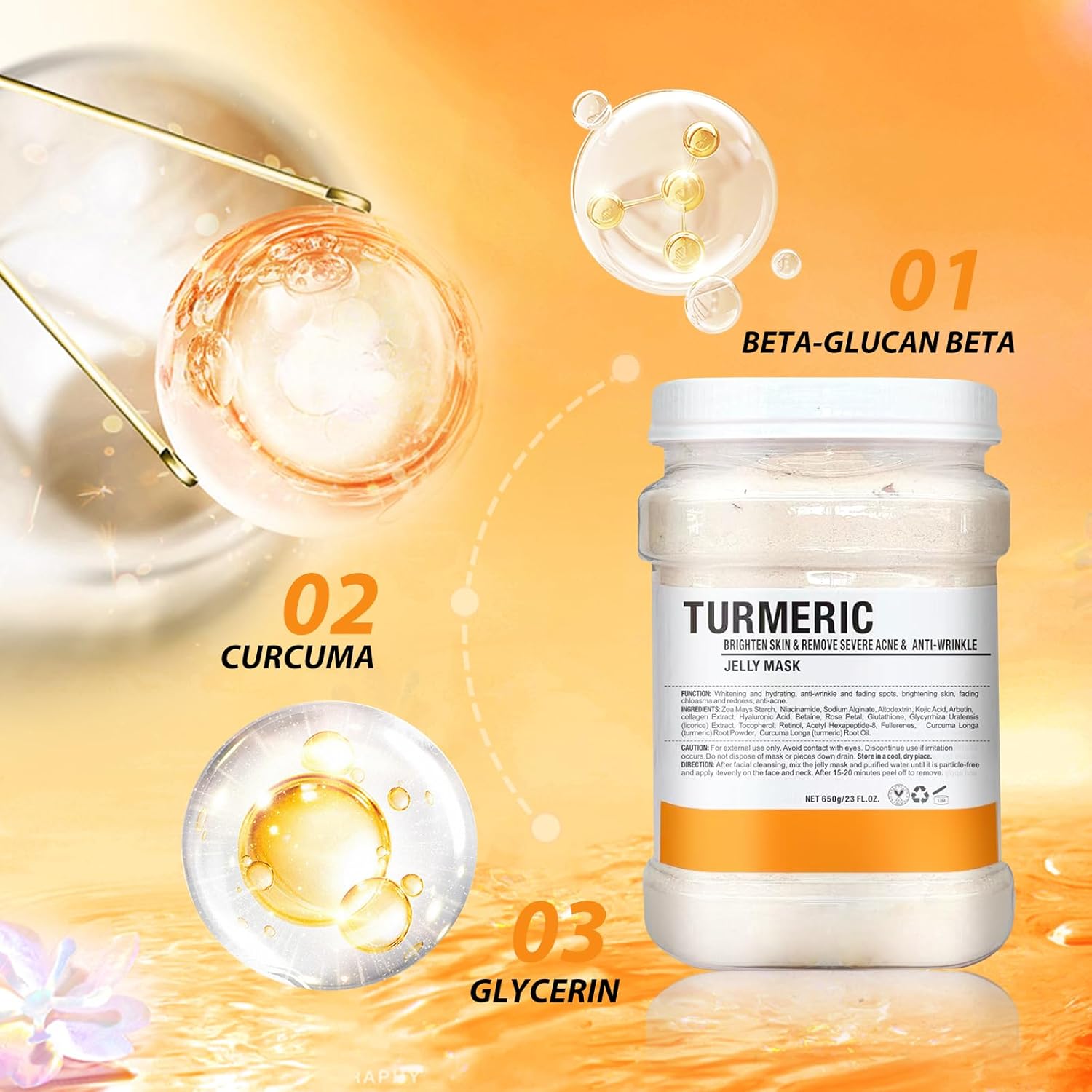 Máscara de gelatina hidratante de limpieza profunda, desintoxicante, curación y relajación, goma de modelado premium para tratamientos faciales,