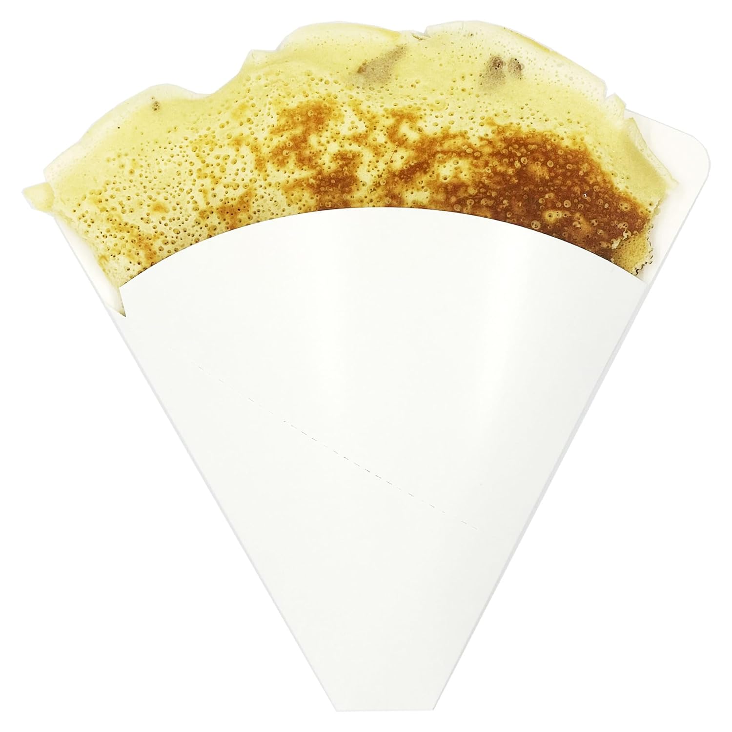Soporte para crepé blanco, tamaño regular – Cartón perforado de 8.82 oz – 100 piezas, 33 por soporte
