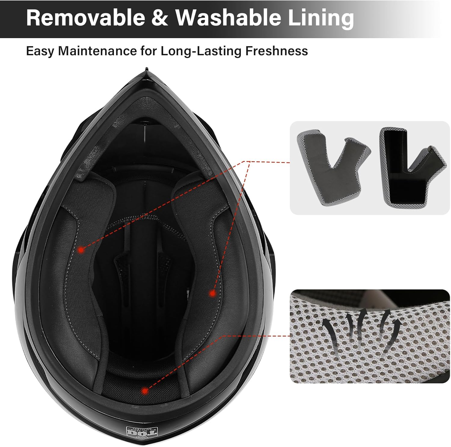 TCMT – Casco MX de cara completa para motocicleta, motocross, ATV, bicicleta de montaña, para hombres y mujeres, aprobado por DOT