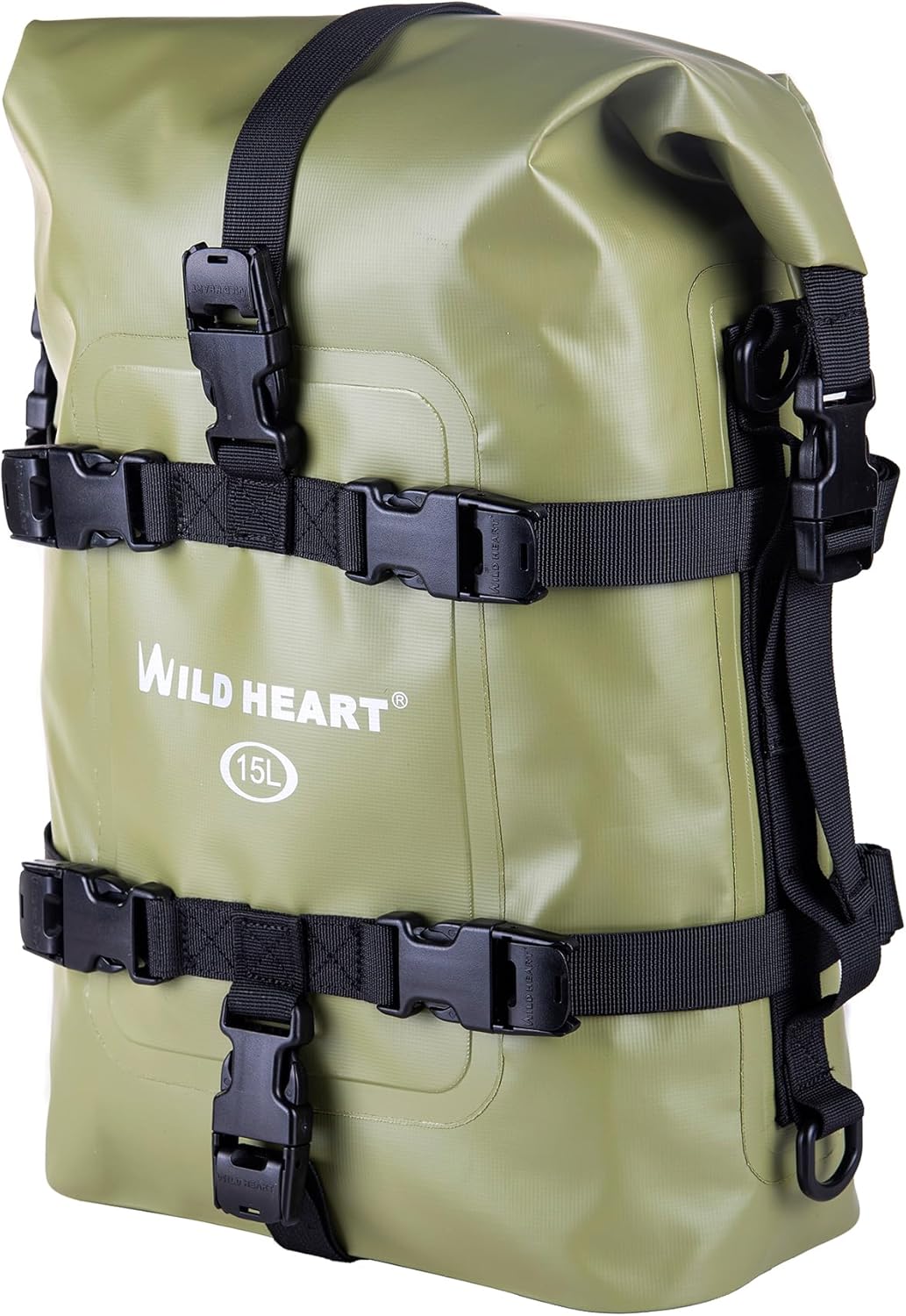 WILD HEART Bolsa seca impermeable para motocicleta, bolsa de barra de choque, bolsa de motocicleta utilizada como equipaje de motocicleta, barra de