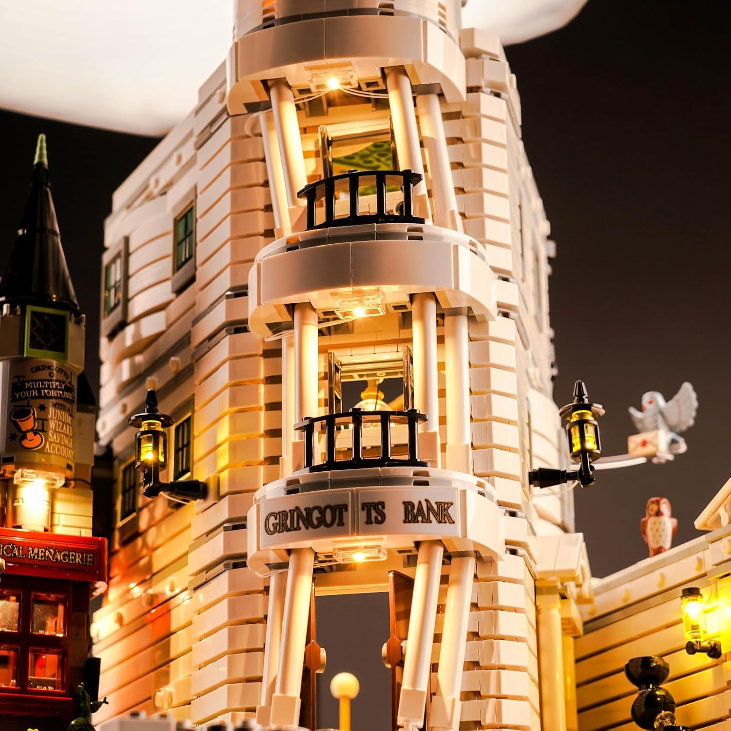 Kit de luz LED mejorado para Lego Gringotts Wizard Bank Horcrux War Building, compatible con el modelo Lego 76417 para niños, niñas y niños (modelo