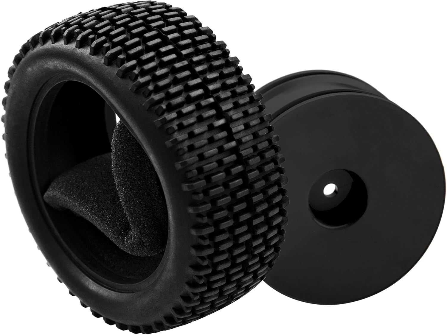 OD 88mm3.46″ Neumático de goma delantero trasero y llantas de plástico 0.472 in cubo hexagonal compatible con Redcat Tornado Shockwave HPI HSP