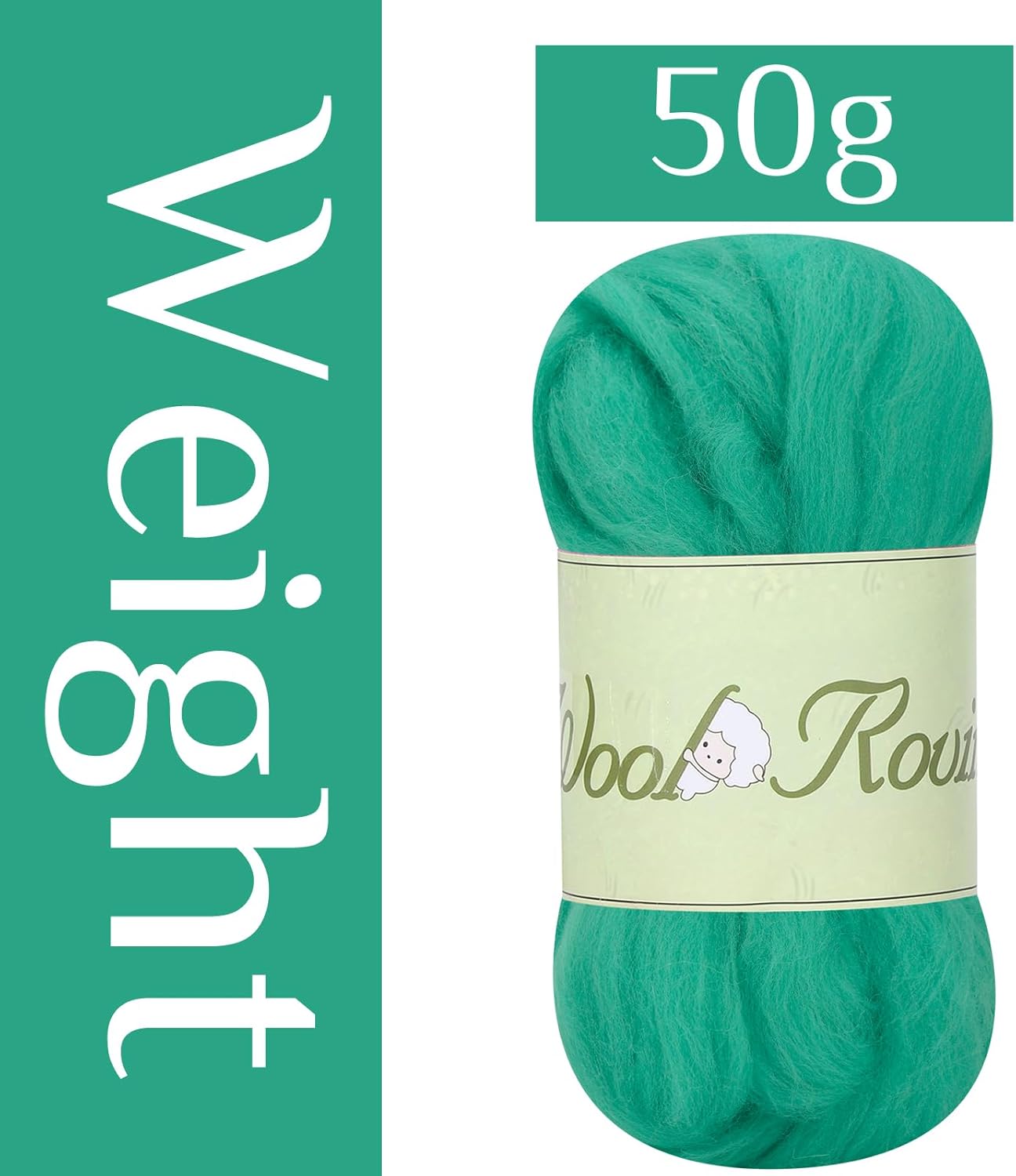 Mayboos Hilo de lana de 1.76 onzas, lana natural de color, suministros de fieltro de lana pura, lana gruesa para fieltro de aguja, fieltro húmedo,