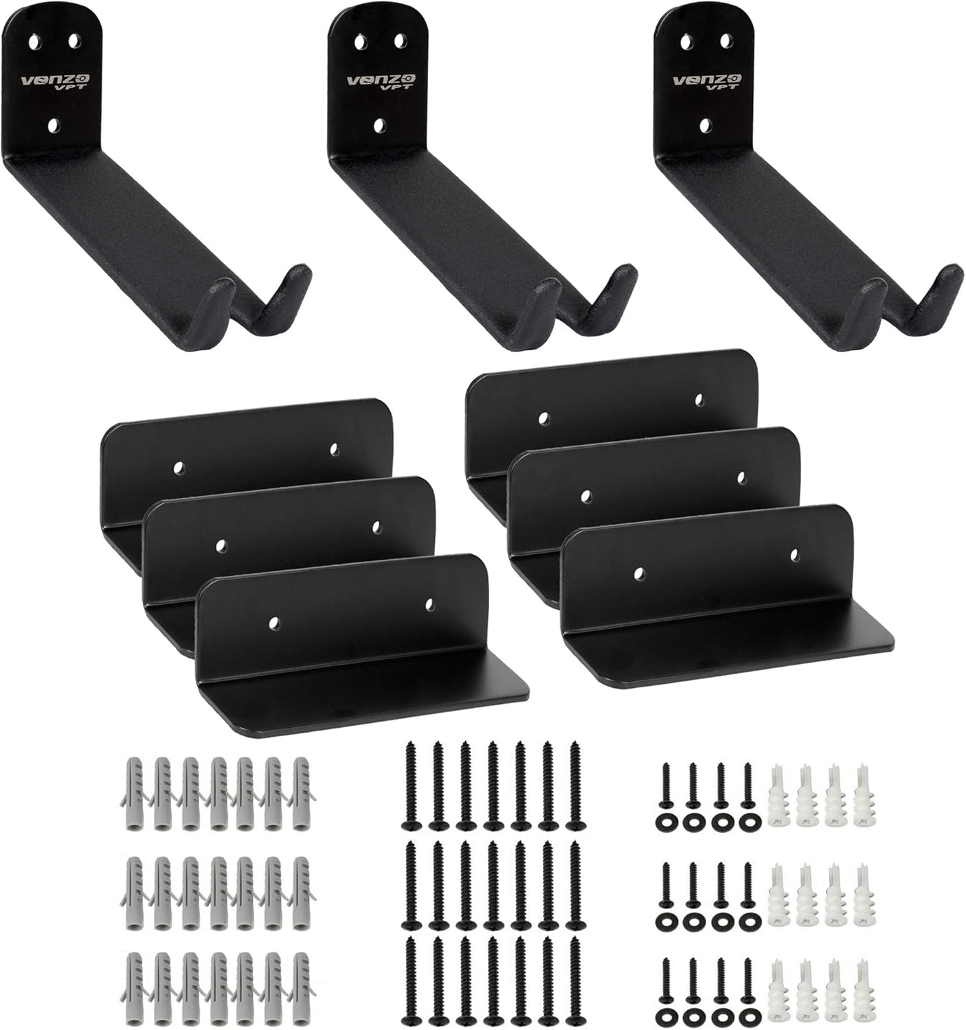 Venzo Soporte para colgar en la pared con pedal de almacenamiento para bicicleta en interiores, ideal para garaje y cobertizo