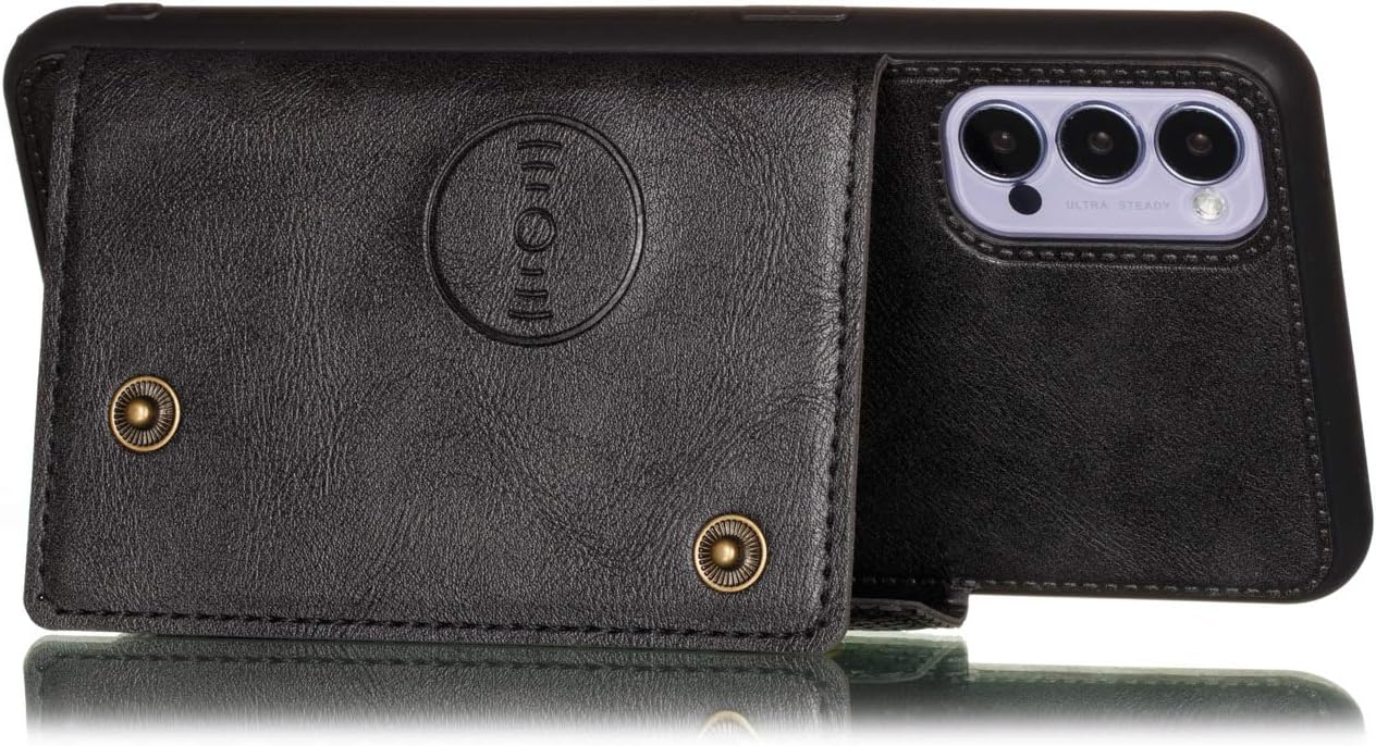 Elubugod Funda para Realme 7 Pro, con ranura para tarjetas, funda para Oppo Realme 7 Pro RMX2170, color negro