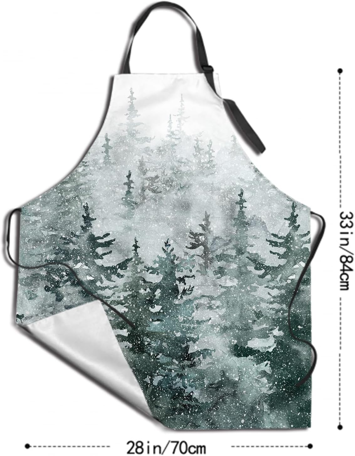 Giwawa Kitchen Cooking Pockets Apron Adult Adjustable Aprons for Home Grilling Baking