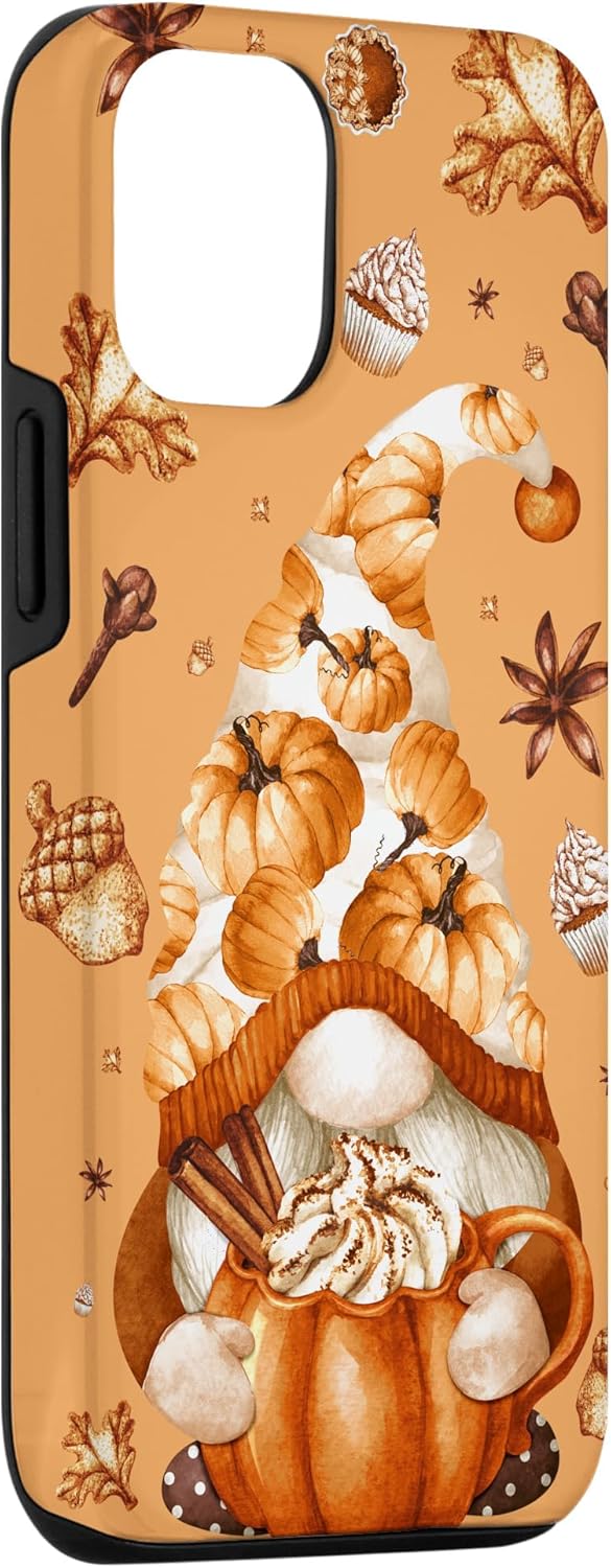 iPhone 13 – Funda con diseño de gnomo de Acción de Gracias, diseño de calabaza y especias