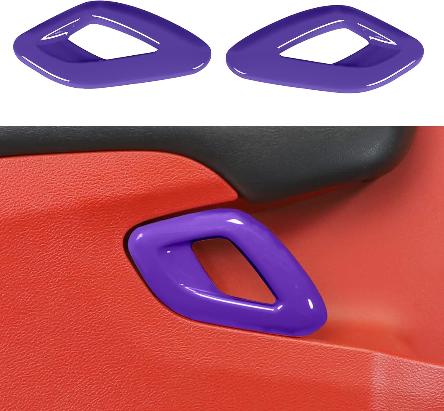 Voodonala Para Dodge Challenger 2015-2023 – Cubierta interior de la manija de la puerta del auto, accesorios para Dodge Challenger 2015-2023