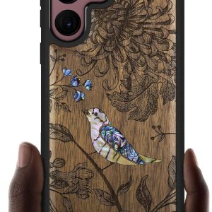 Carveit Funda de madera de diseñador para Samsung Galaxy S22 Ultra (grabado de madera e incrustaciones de carcasa) compatible con cargadores Carveit Funda de madera de diseñador para Samsung Galaxy S22 Ultra (grabado de madera e incrustaciones de carcasa) compatible con cargadores