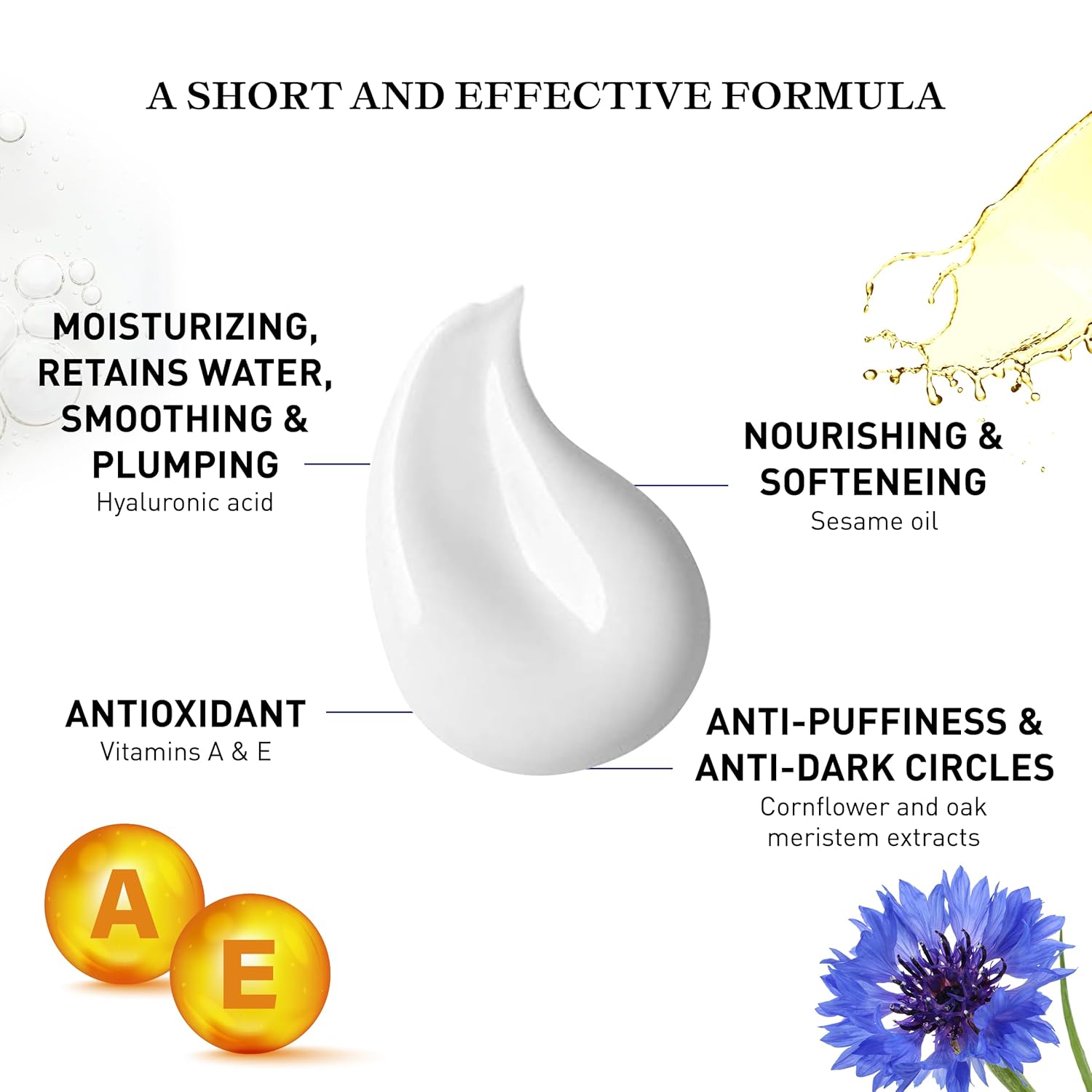 Embryolisse Cuidado suavizante del contorno de ojos. Tratamiento revitalizante en crema de gel. Reduce líneas finas, círculos, hinchazón, 0.50 onzas