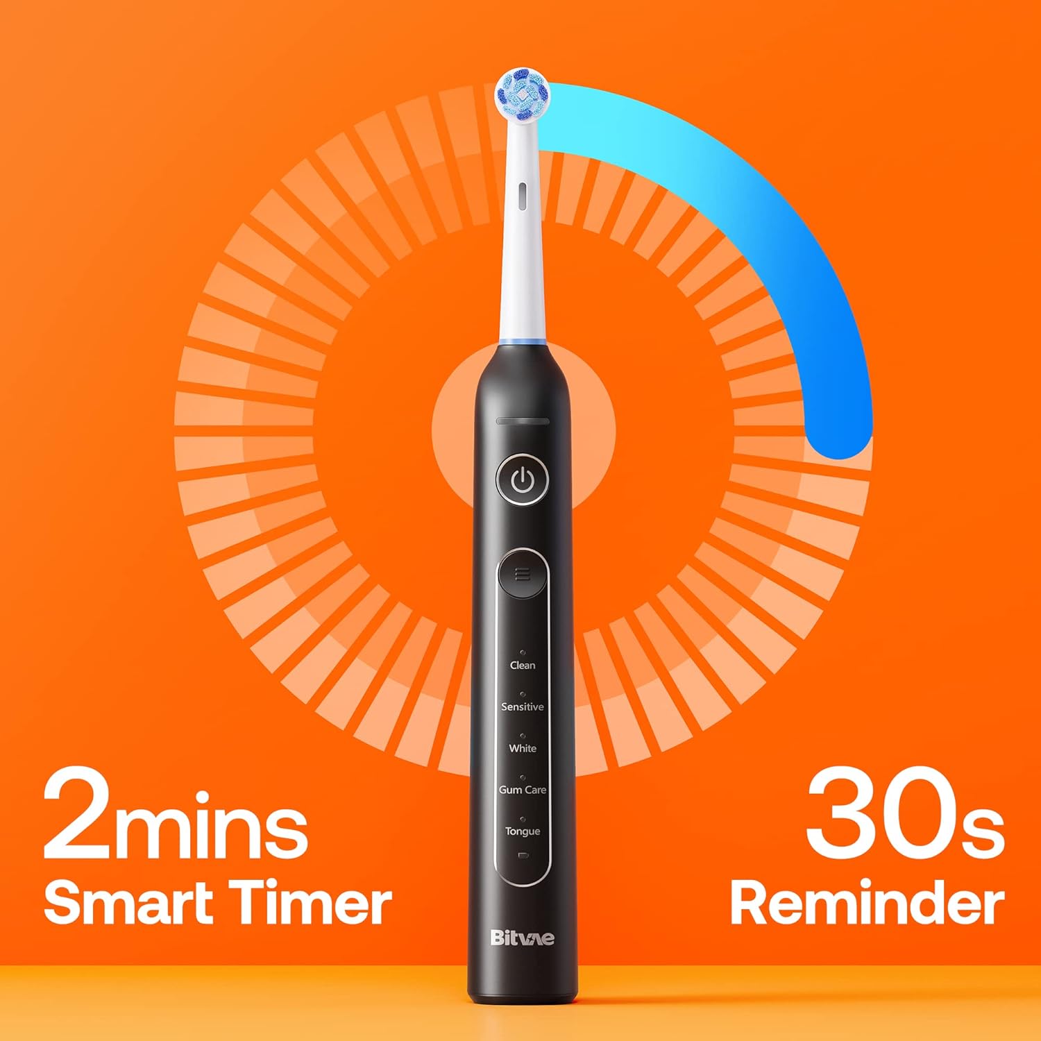Bitvae Paquete de cepillos de dientes eléctricos ultrasónicos y giratorios para adultos y niños, cepillos de dientes recargables sónicos aceptados