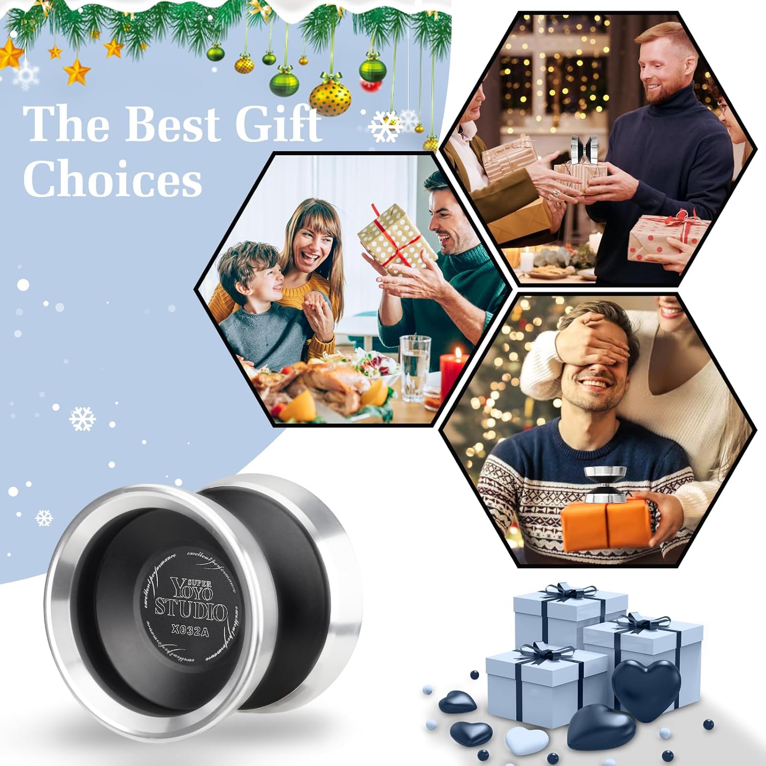 YOYOSTUDIO Yoyo Yoyos profesionales bimetálicos con doble anillo de aleación de aluminio, trucos profesionales yoyos para adultos, yoyo bimetálico