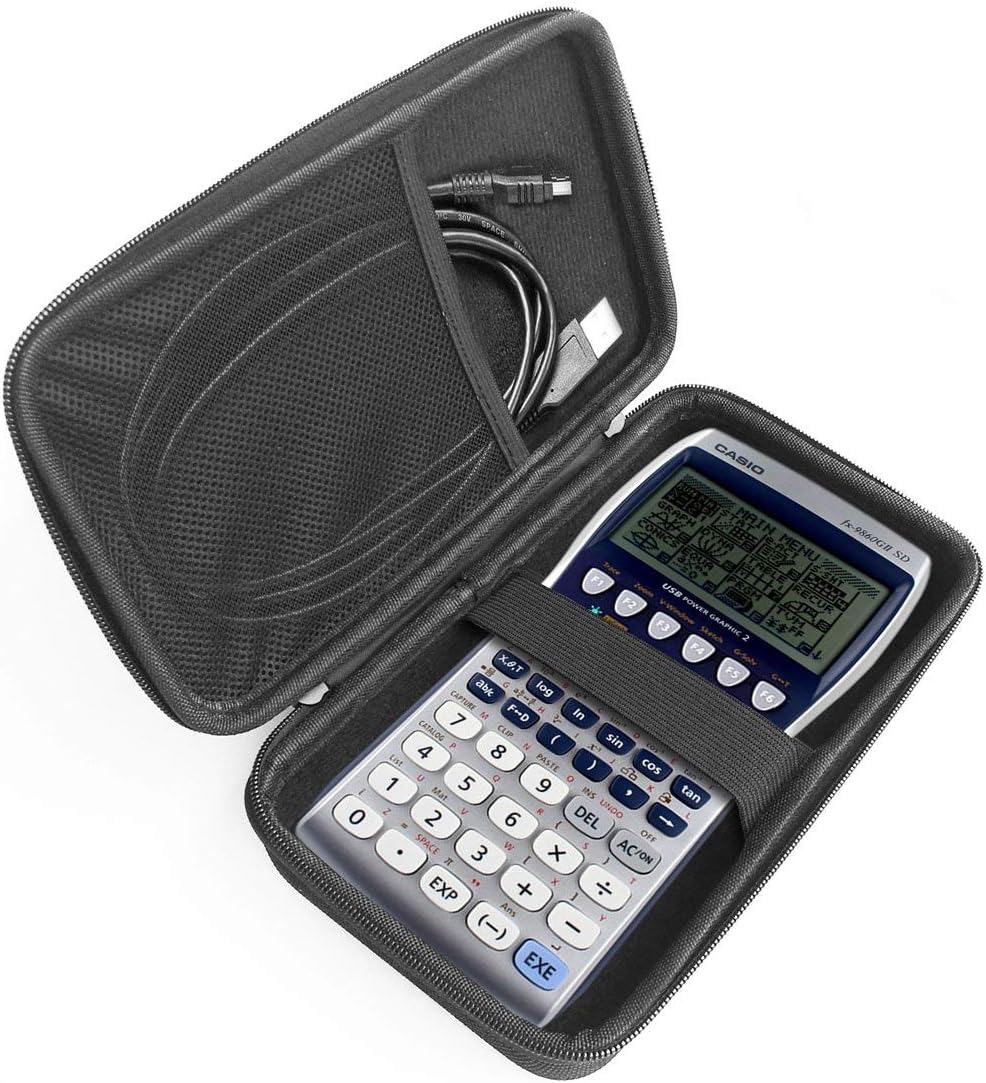Estuche rígido compatible con calculadora gráfica Casio fx-9860GII