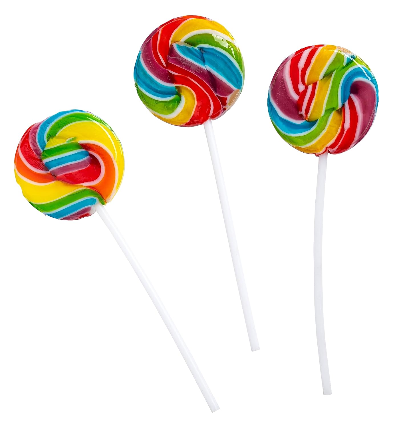 4YoreElves – Paletas de arco iris envueltas individualmente, repletas de sabor afrutado, grandes paletas de remolino para fiestas de cumpleaños de