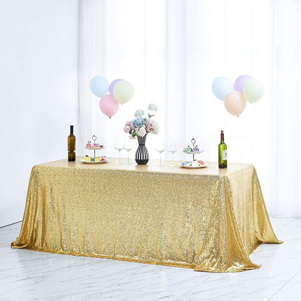 Hahuho Mantel de lentejuelas con brillantina, para decoración de despedida de soltera, cumpleaños, boda, postres, banquetes